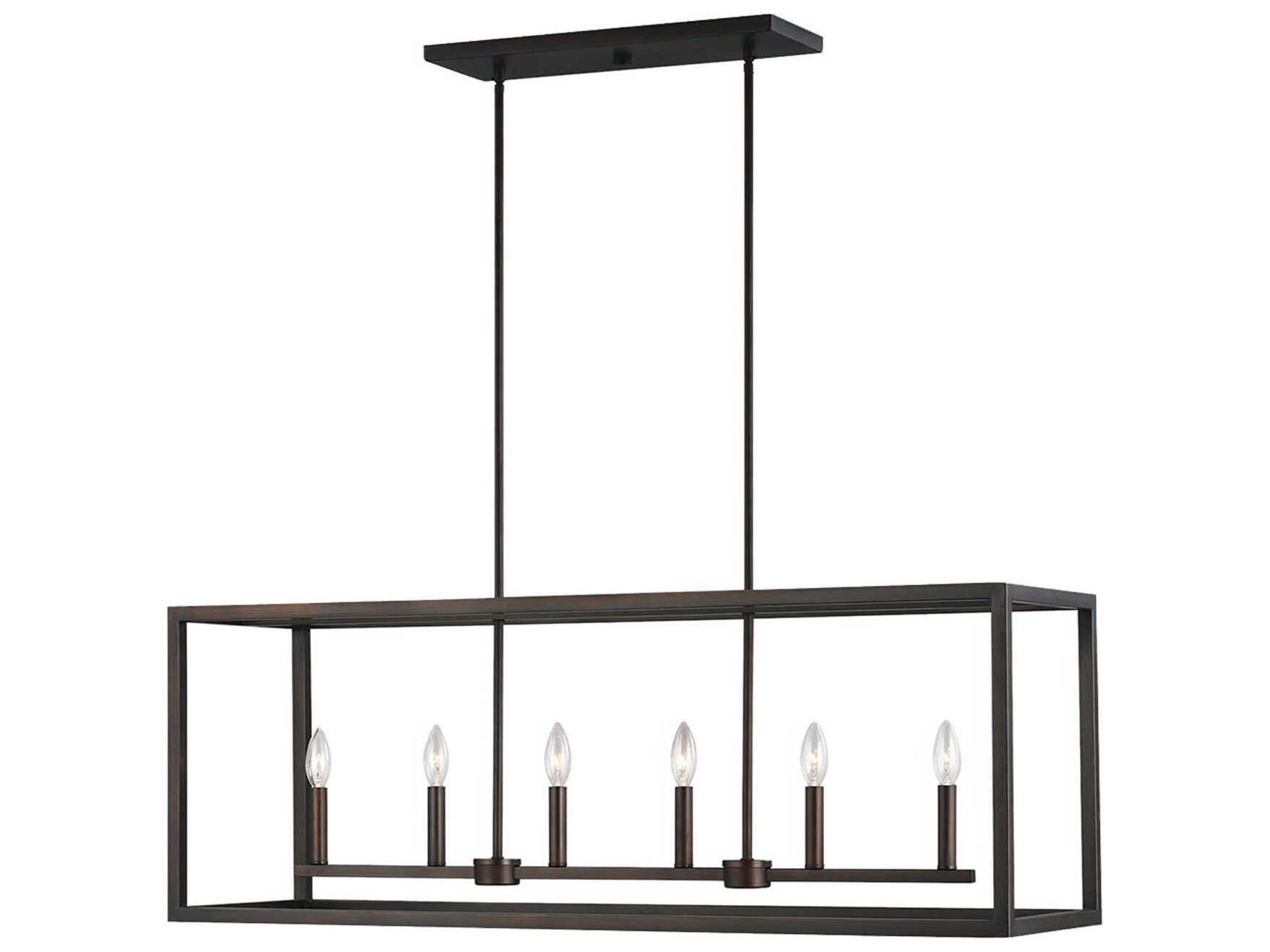 Moffet Street 6-Light Bronze Linear Island Pendant