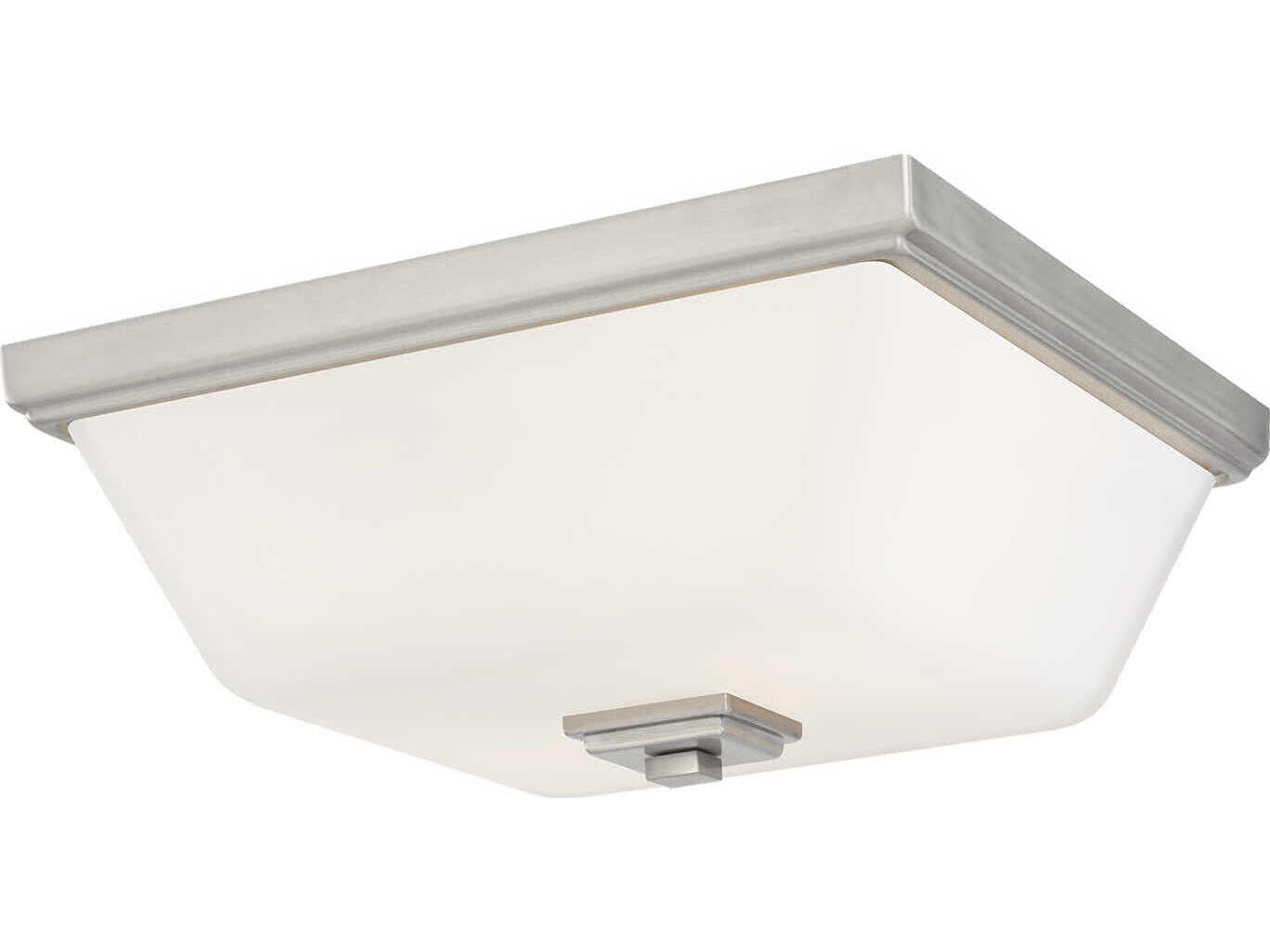 Ellis Harper 2-Light Brushed Nickel Glass Flush Mount