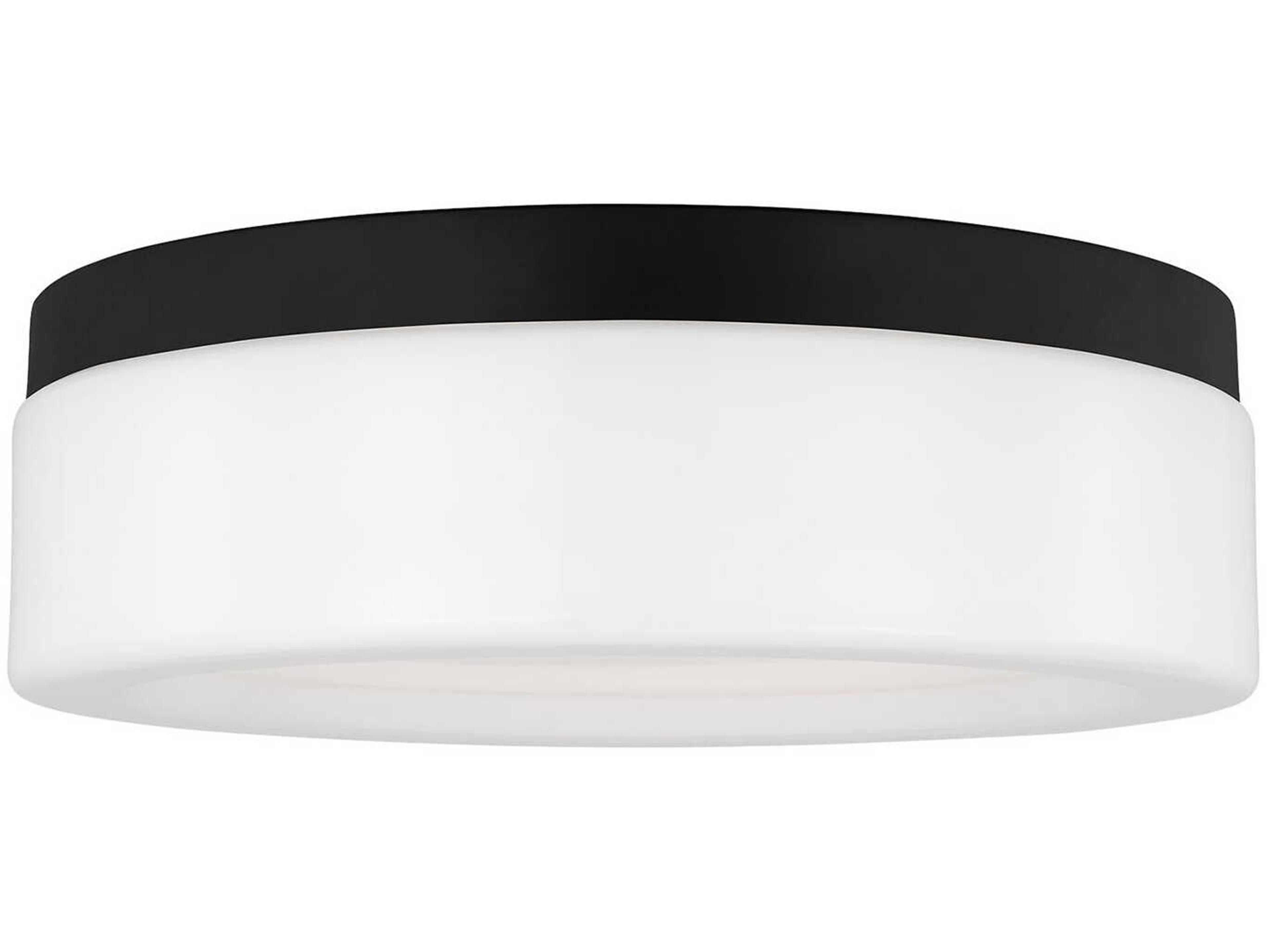 Rhett 1-Light Midnight Black Glass LED Flush Mount