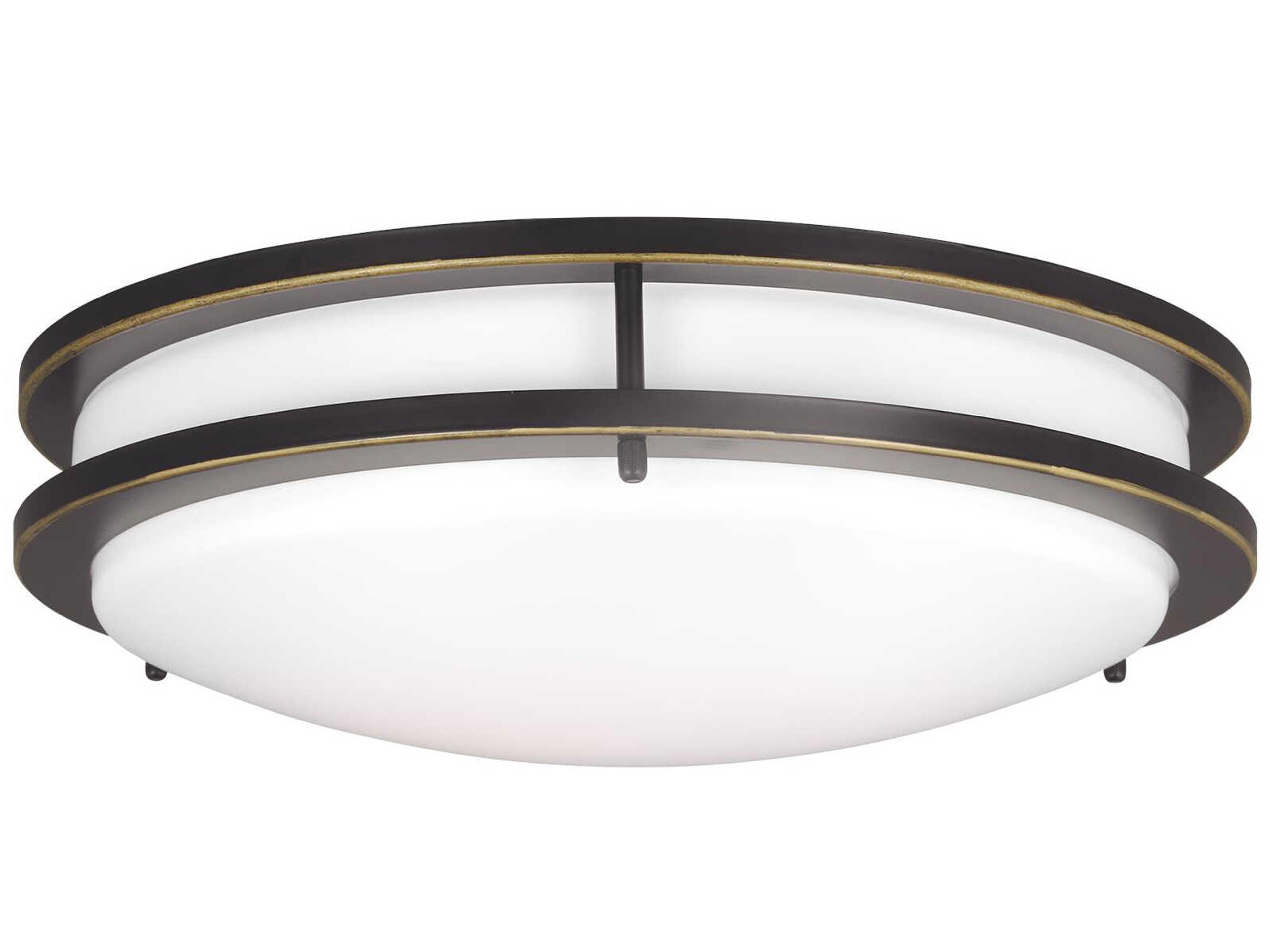 Mahone 1-Light Antique Bronze LED Flush Mount