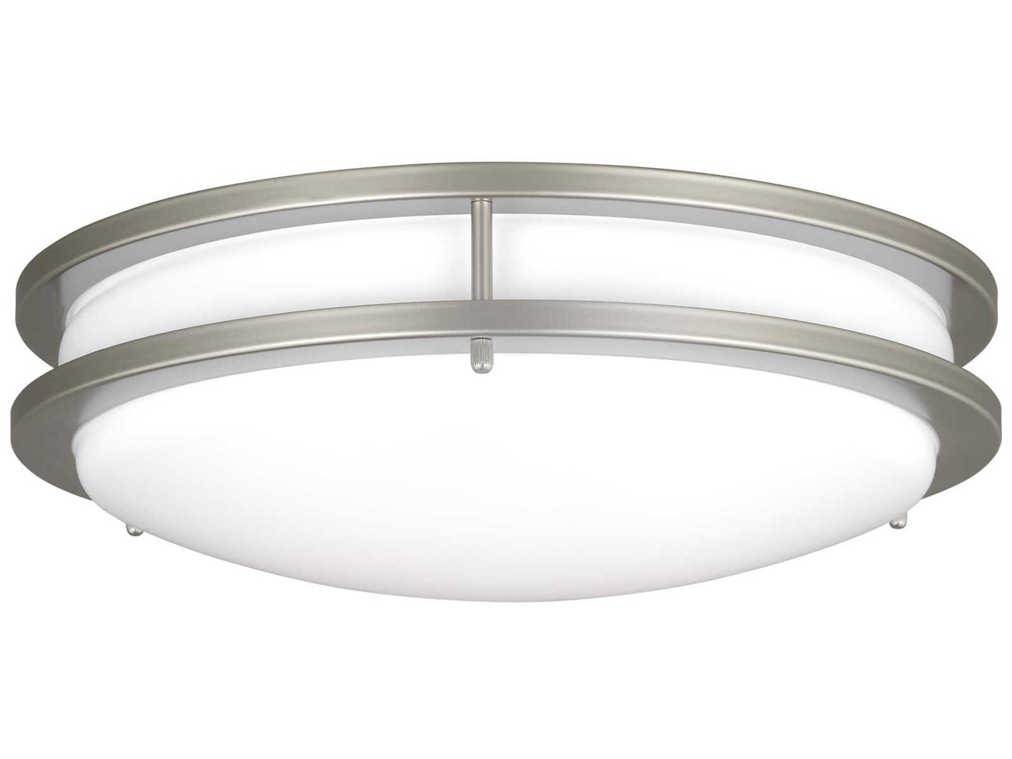 Mahone 1-Light Painted Brushed Nickel LED Flush Mount