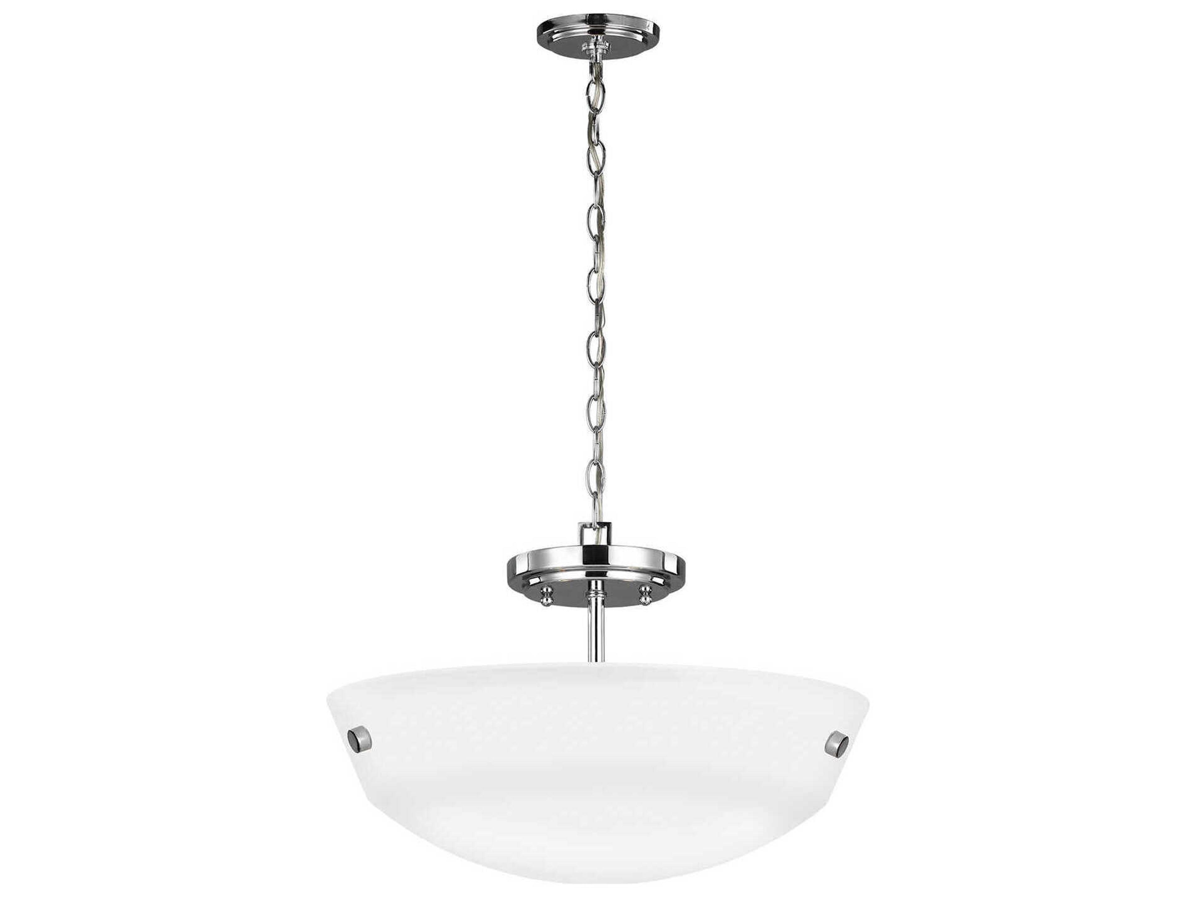 Kerrville 2-Light Chrome Glass Bowl Pendant