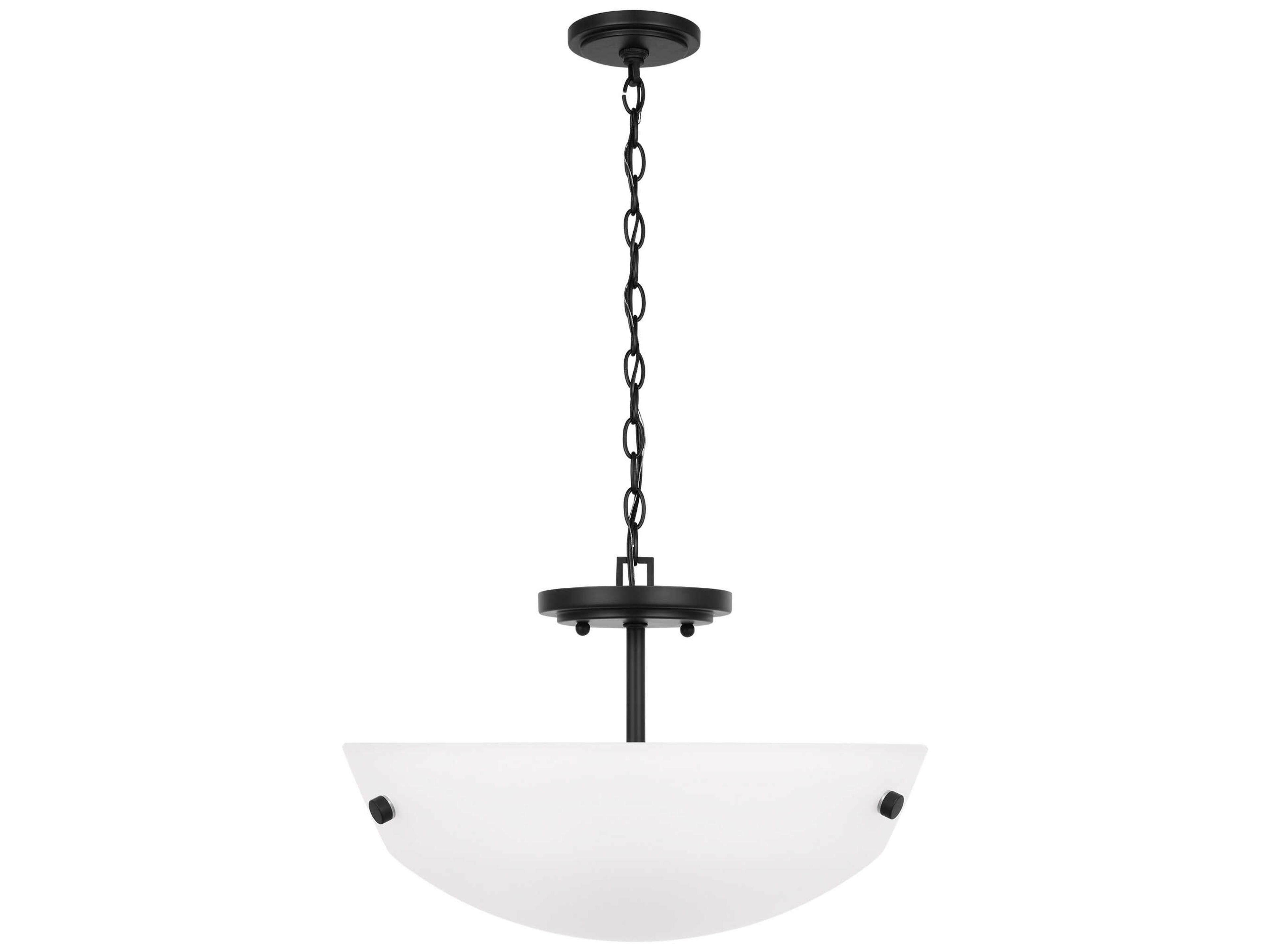 Generation Lighting Kerrville 2-Light Midnight Black Bowl Pendant