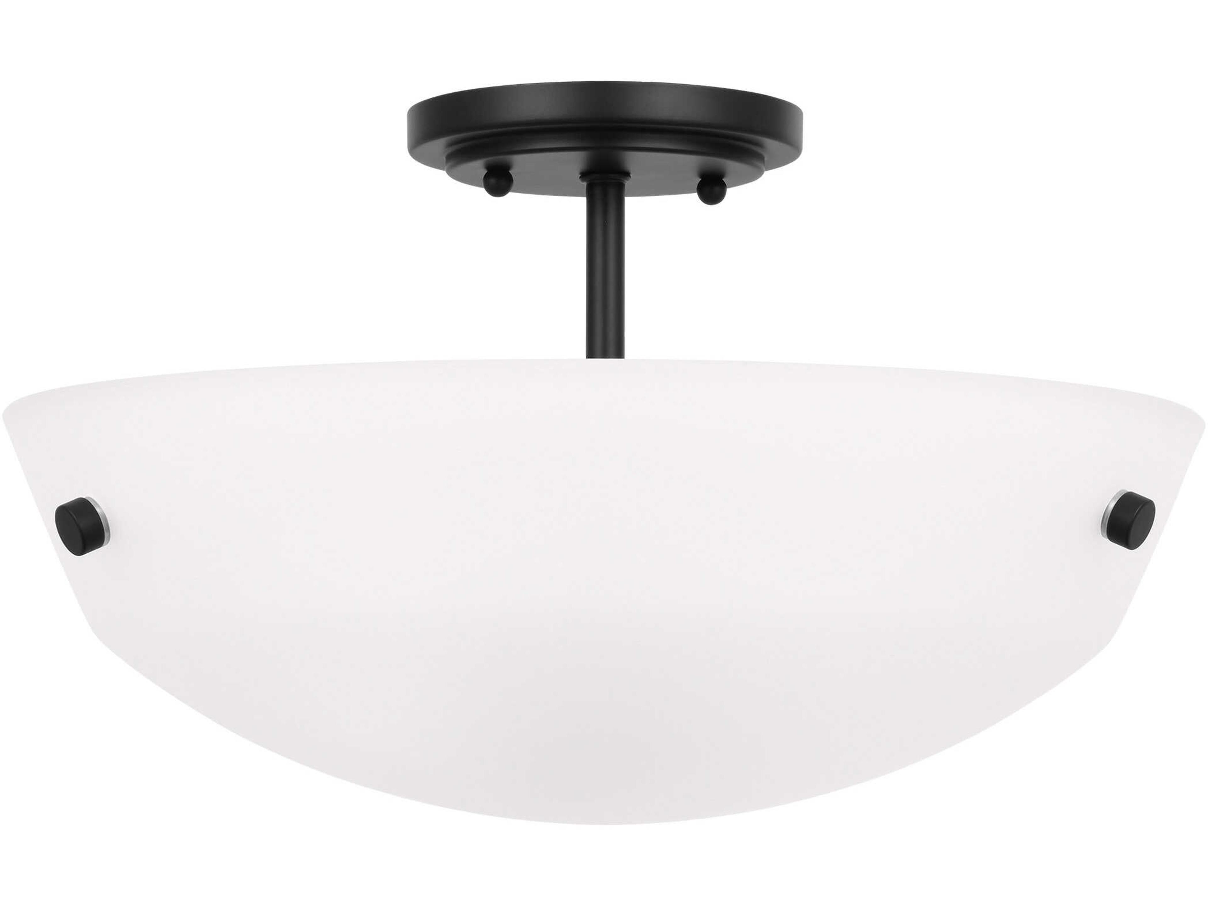 Generation Lighting Kerrville 2-Light Midnight Black Bowl Pendant