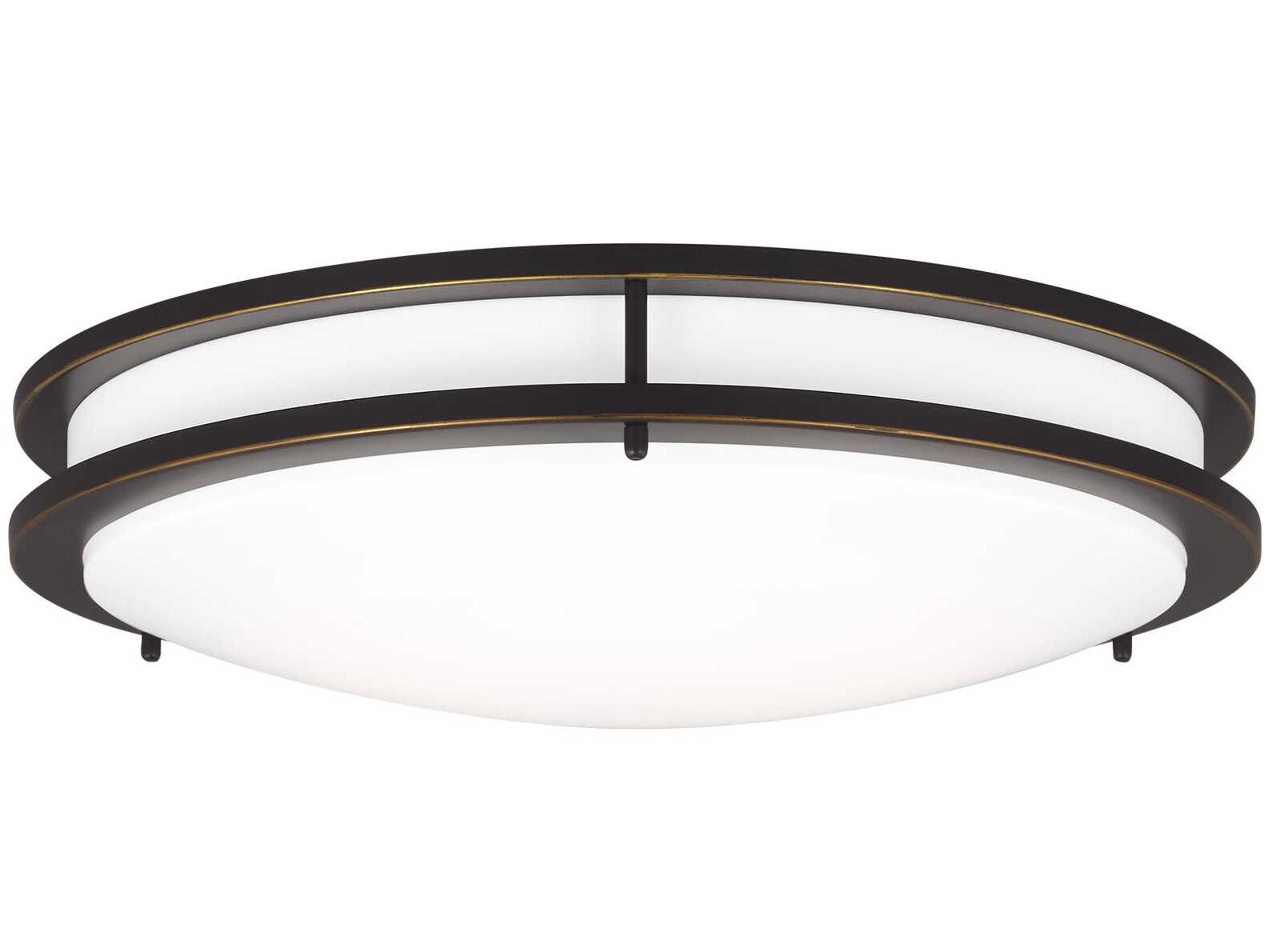 Mahone 1-Light Antique Bronze LED Flush Mount