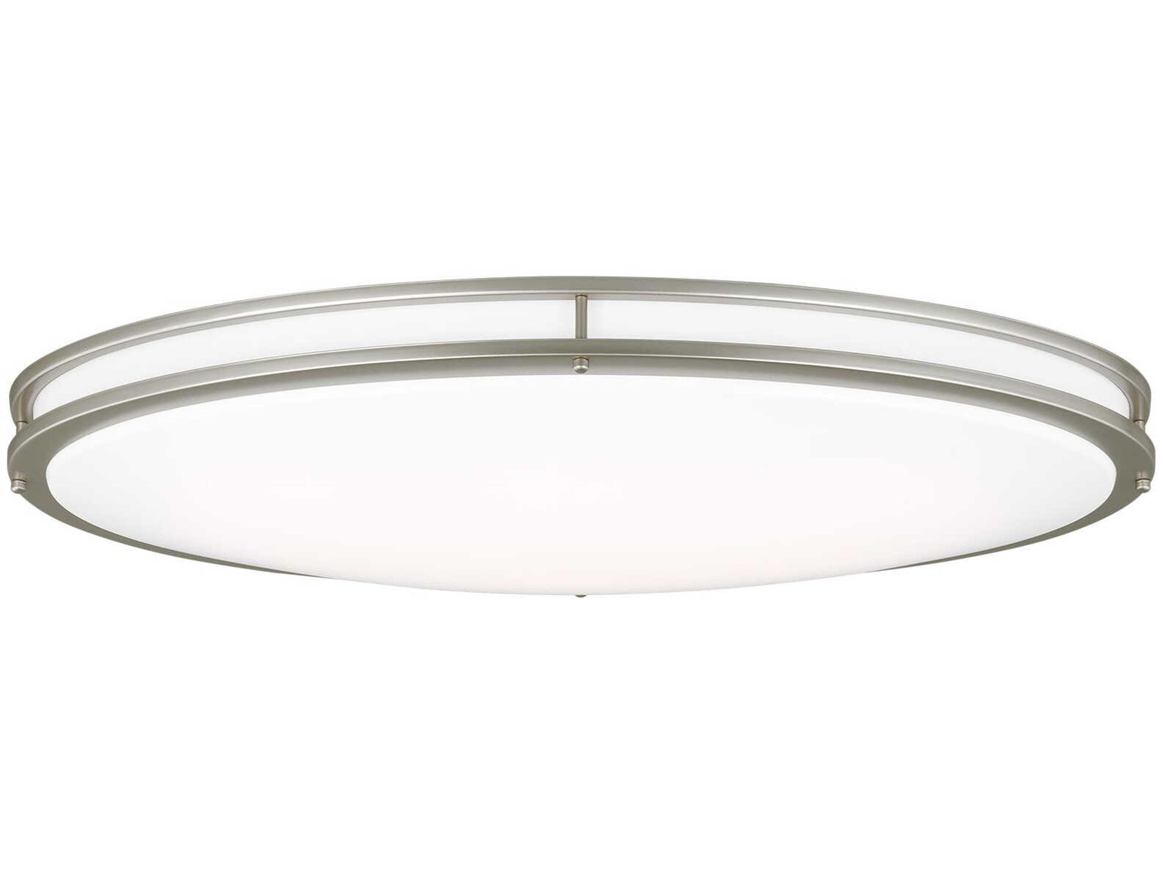 Mahone 1-Light Painted Brushed Nickel LED Flush Mount