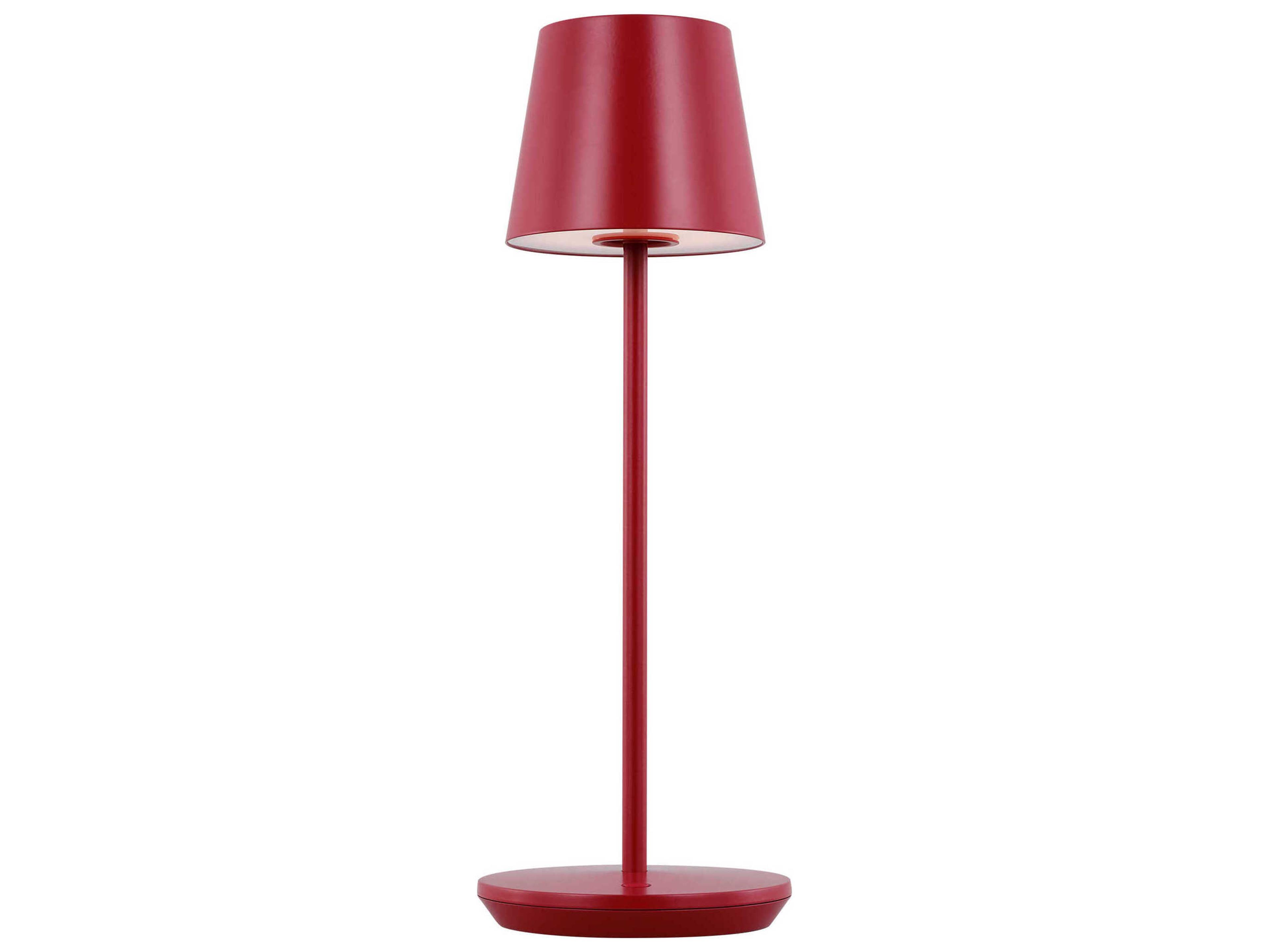 Mena Dark Red Aluminum Table Lamp