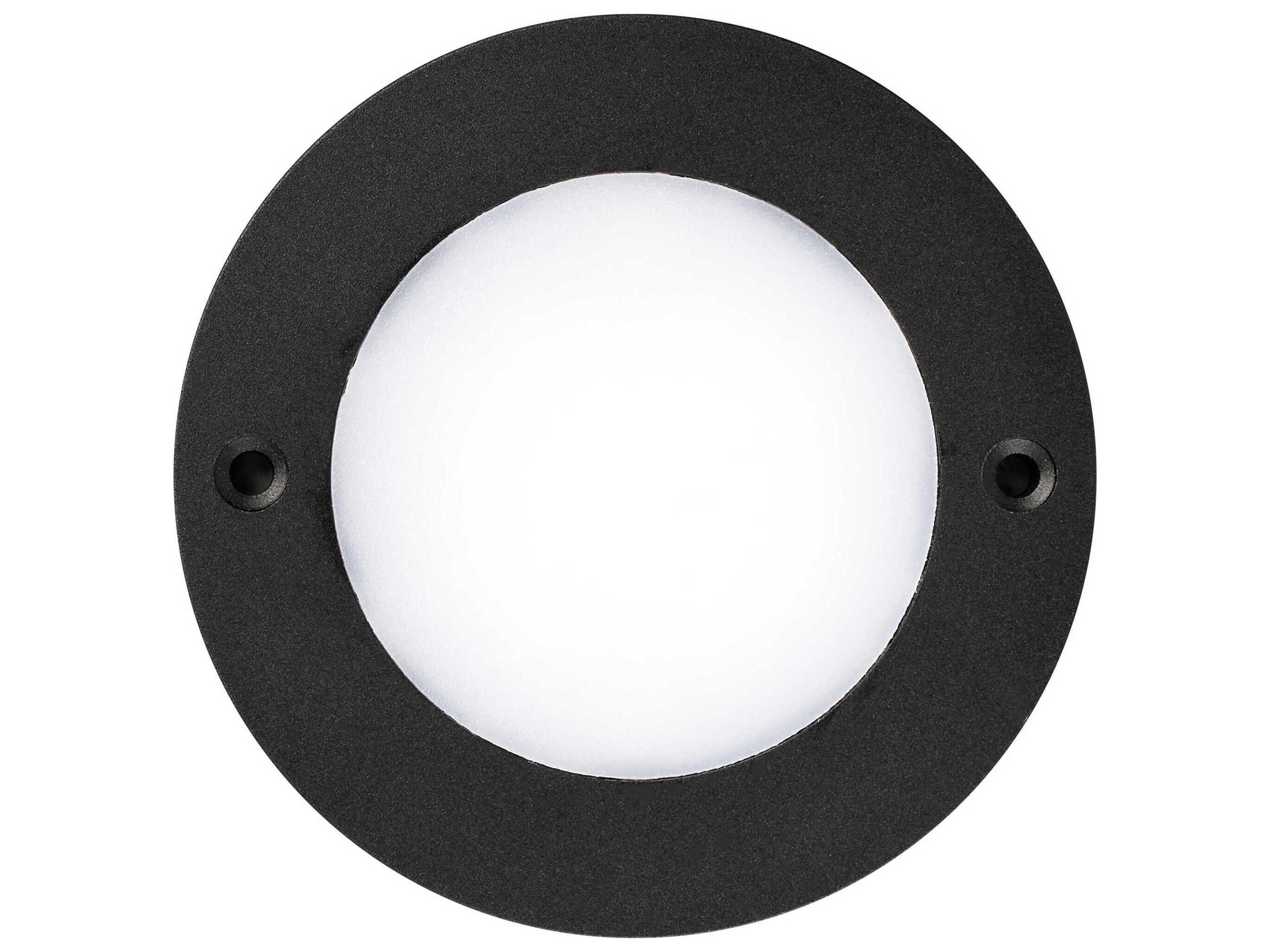 Generation Lighting Disk Black 3000K Round Under Cabinet Light