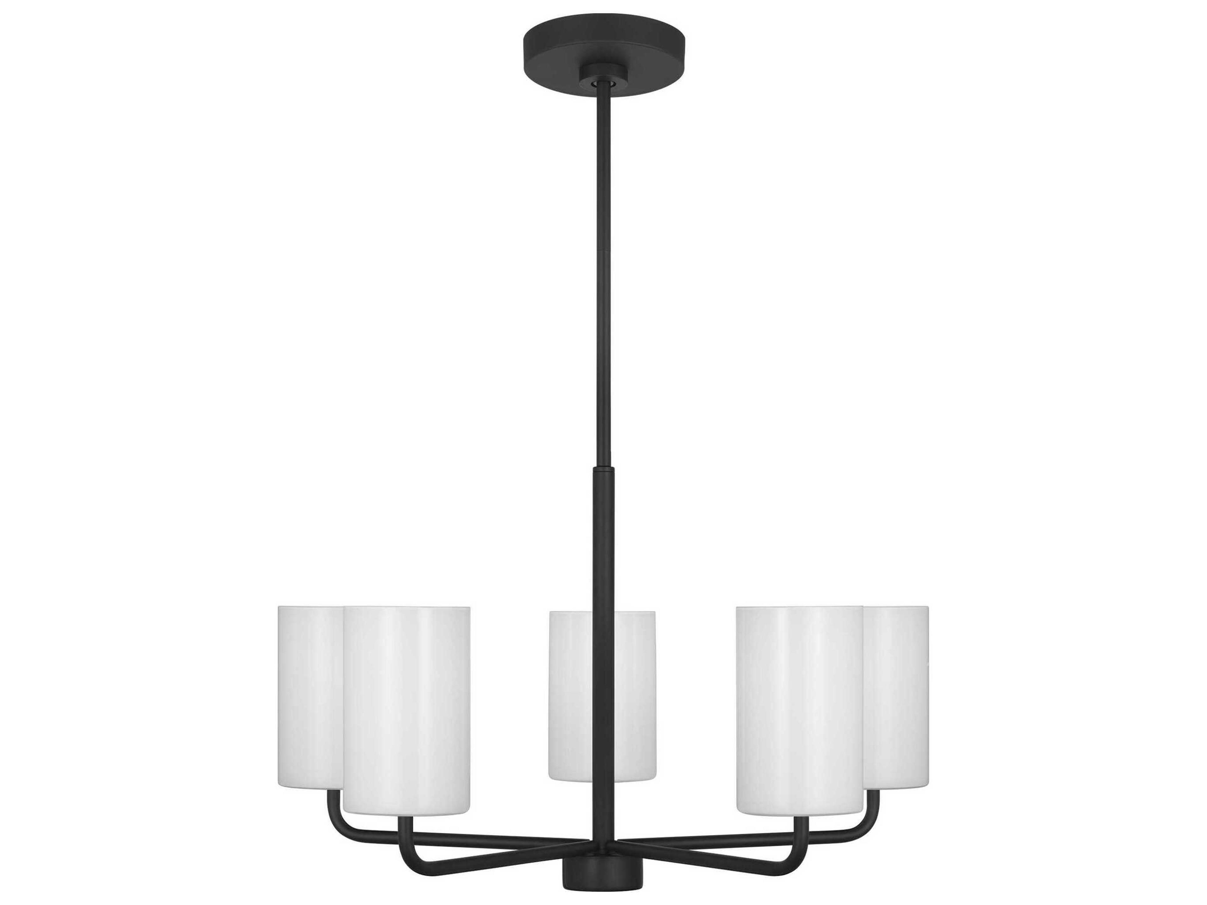 Rhett 5-Light Chandelier in Midnight Black
