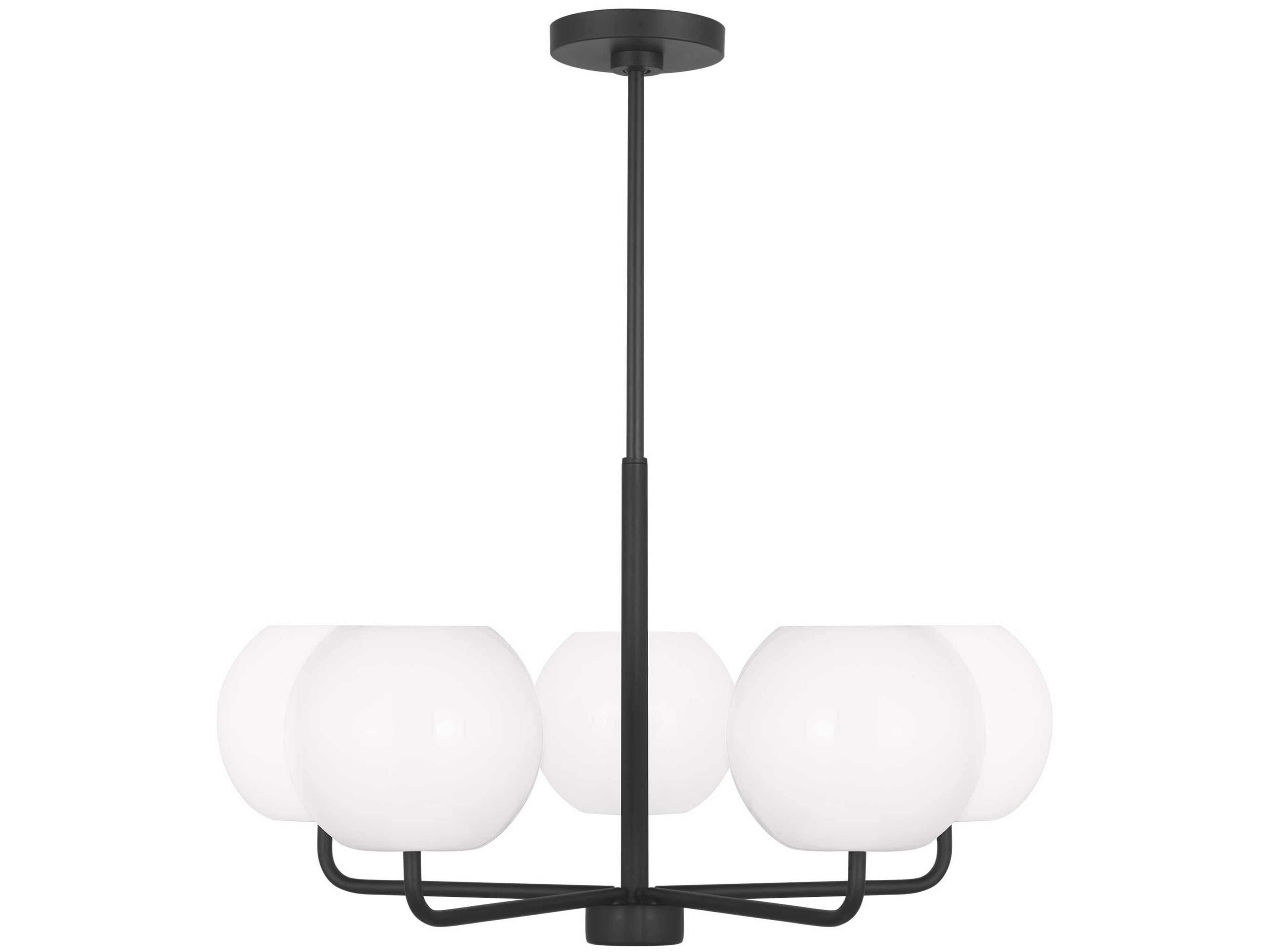 Rory 5-Light Midnight Black Globe Chandelier