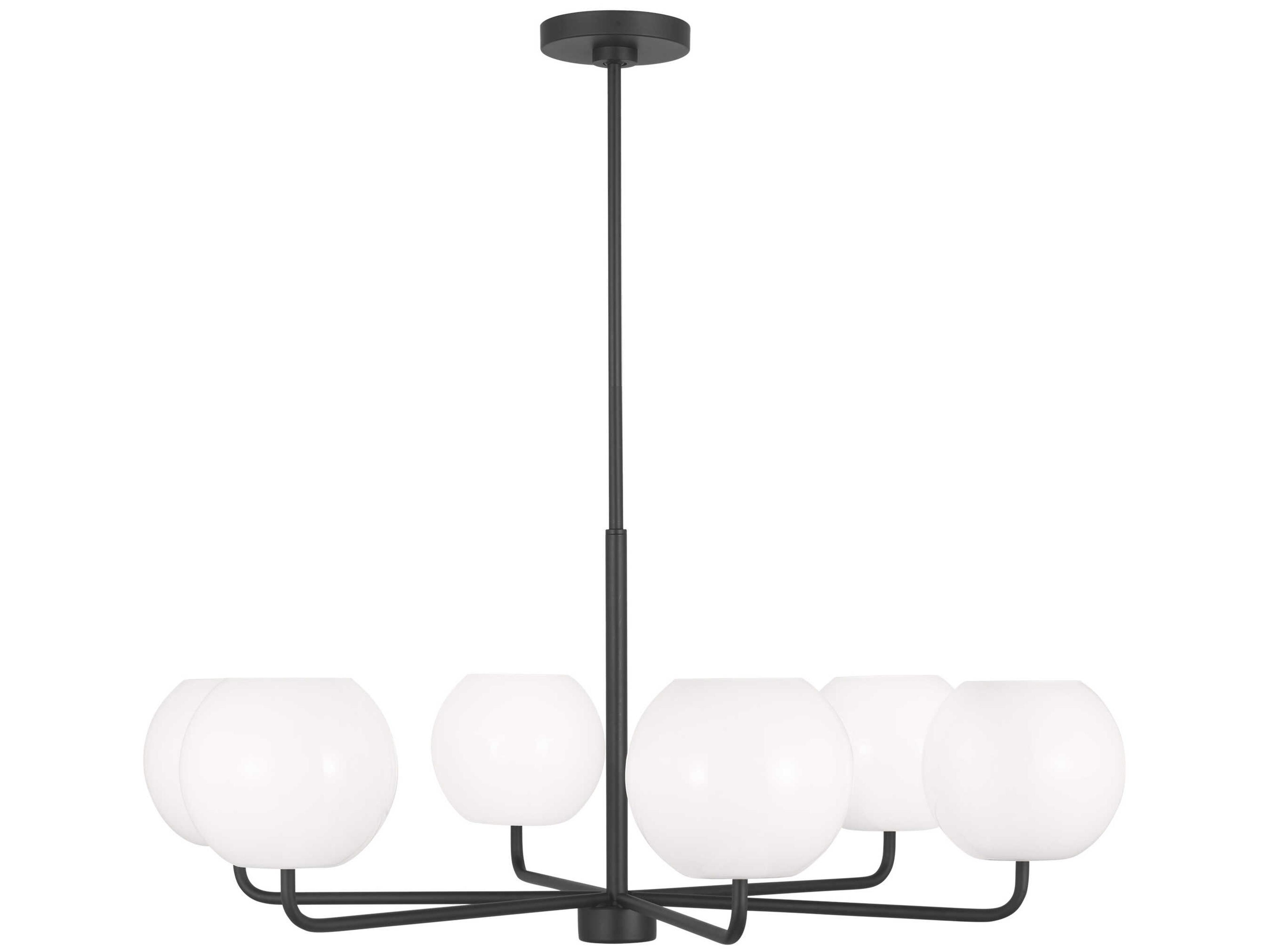 Generation Lighting Rory 6-Light Midnight Black Globe Chandelier