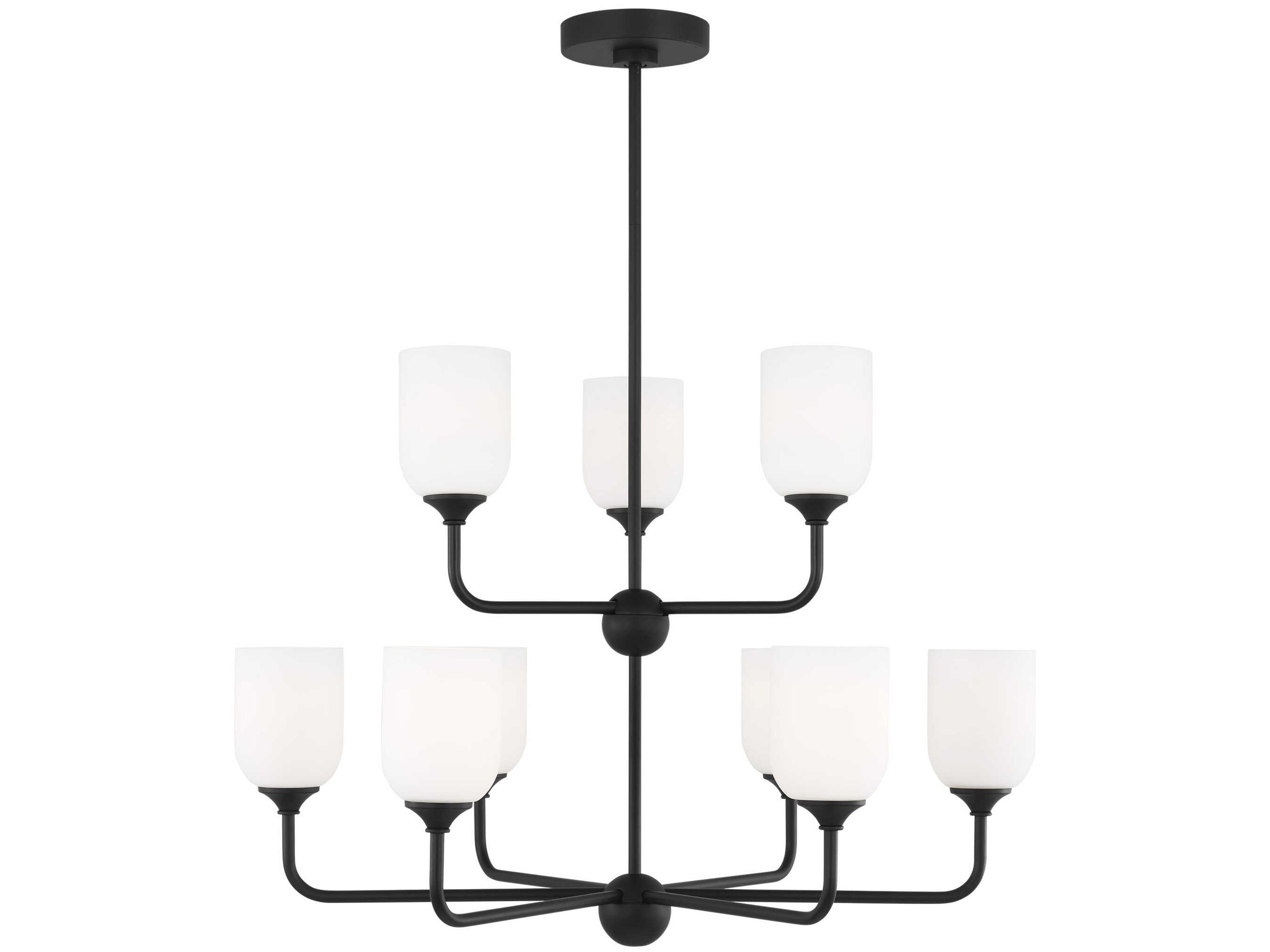 Emile 9-Light Midnight Black Tiered Chandelier