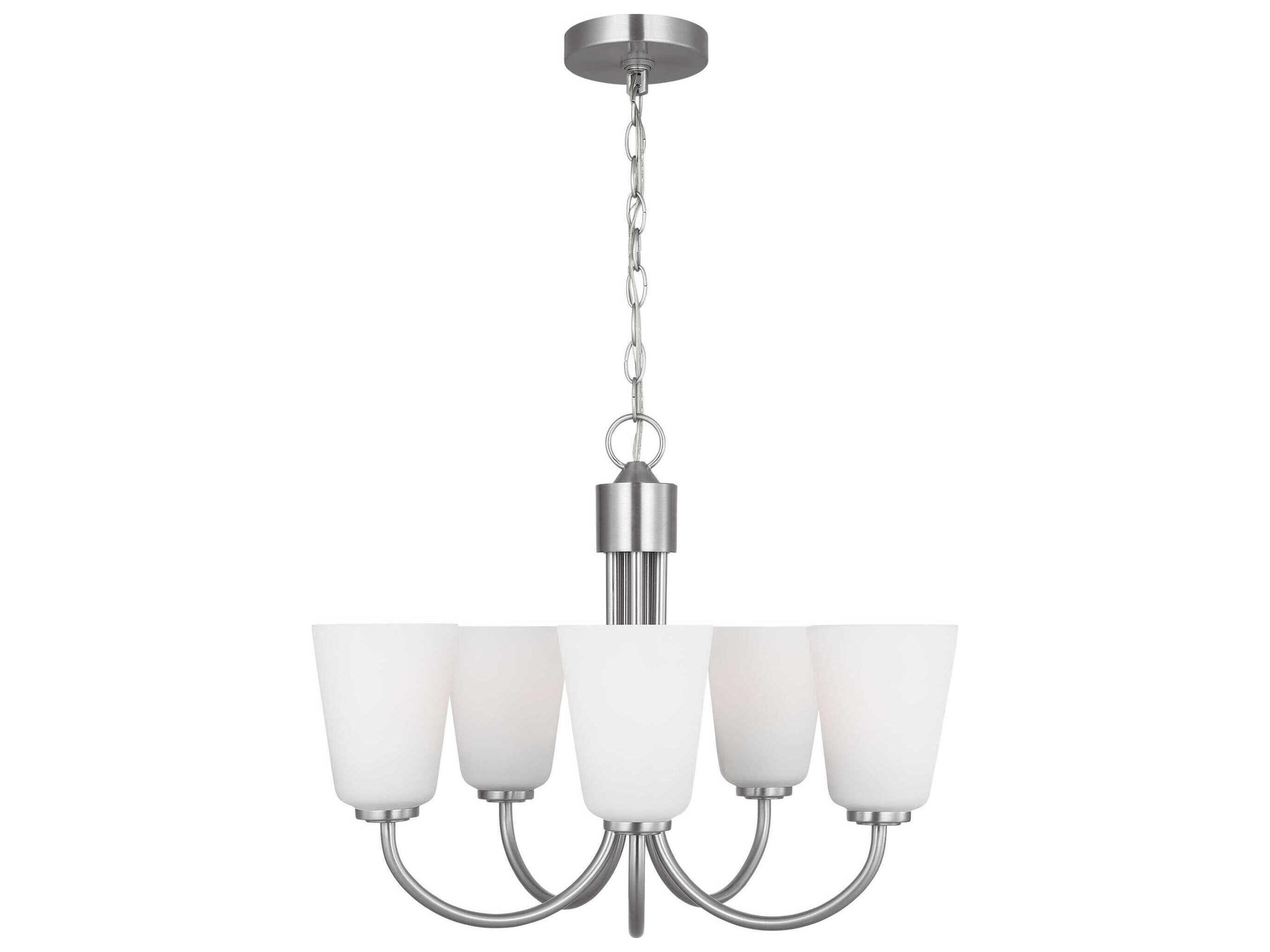 Miles 5-Light Brushed Nickel Bell Chandelier