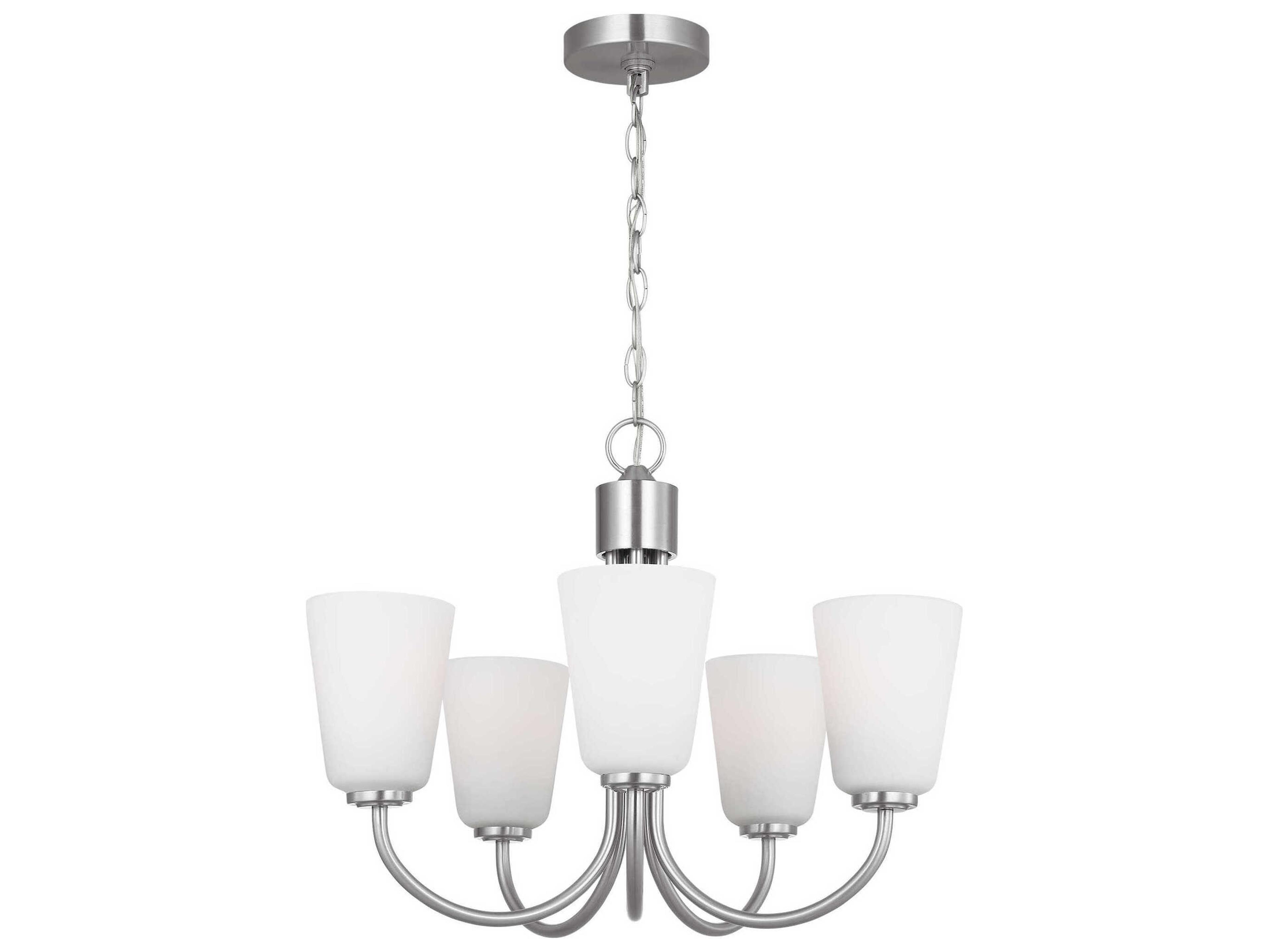 Generation Lighting Miles 5-Light Brushed Nickel Bell Chandelier