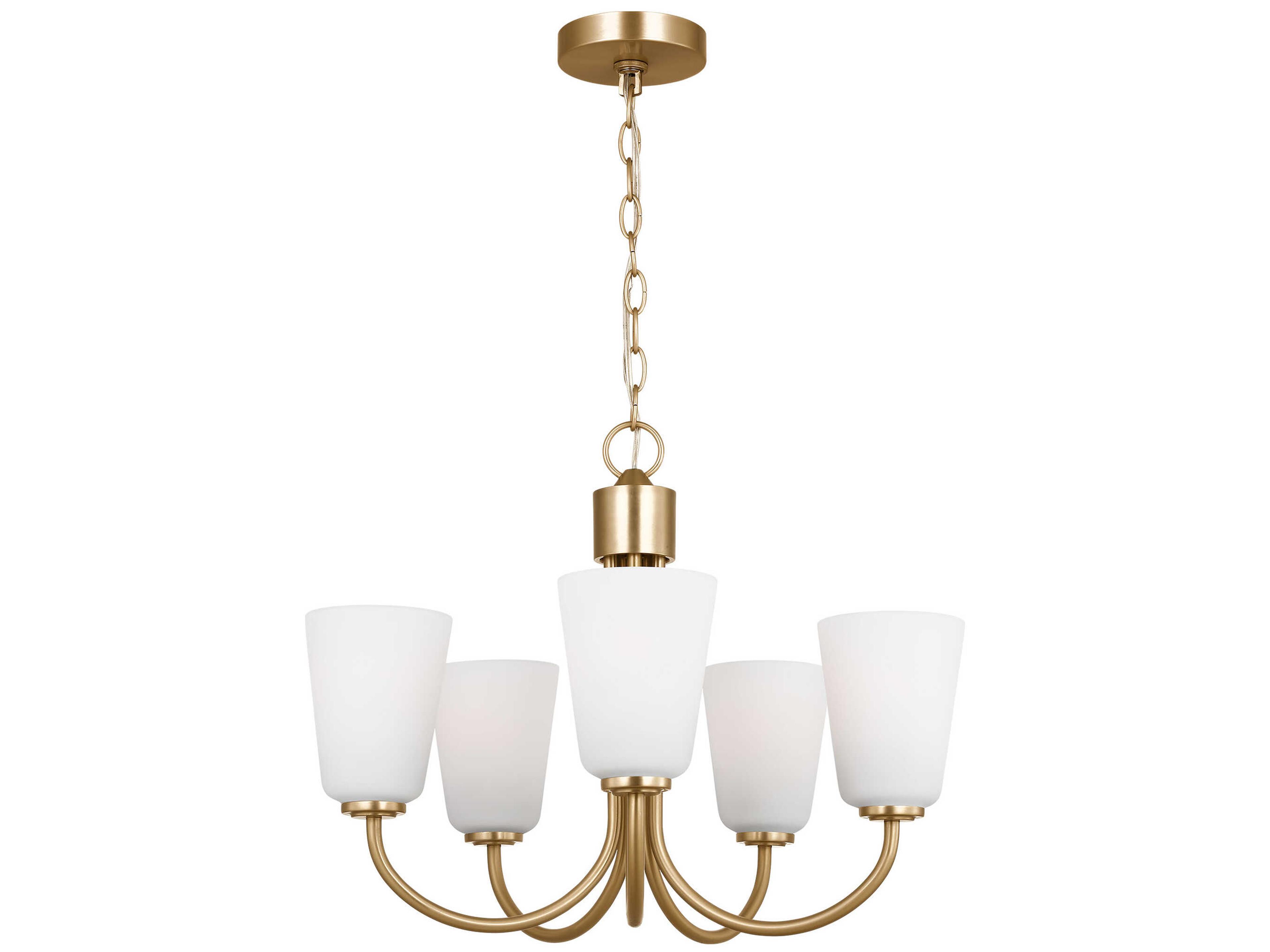 Generation Lighting Miles 5-Light Satin Brass Bell Chandelier
