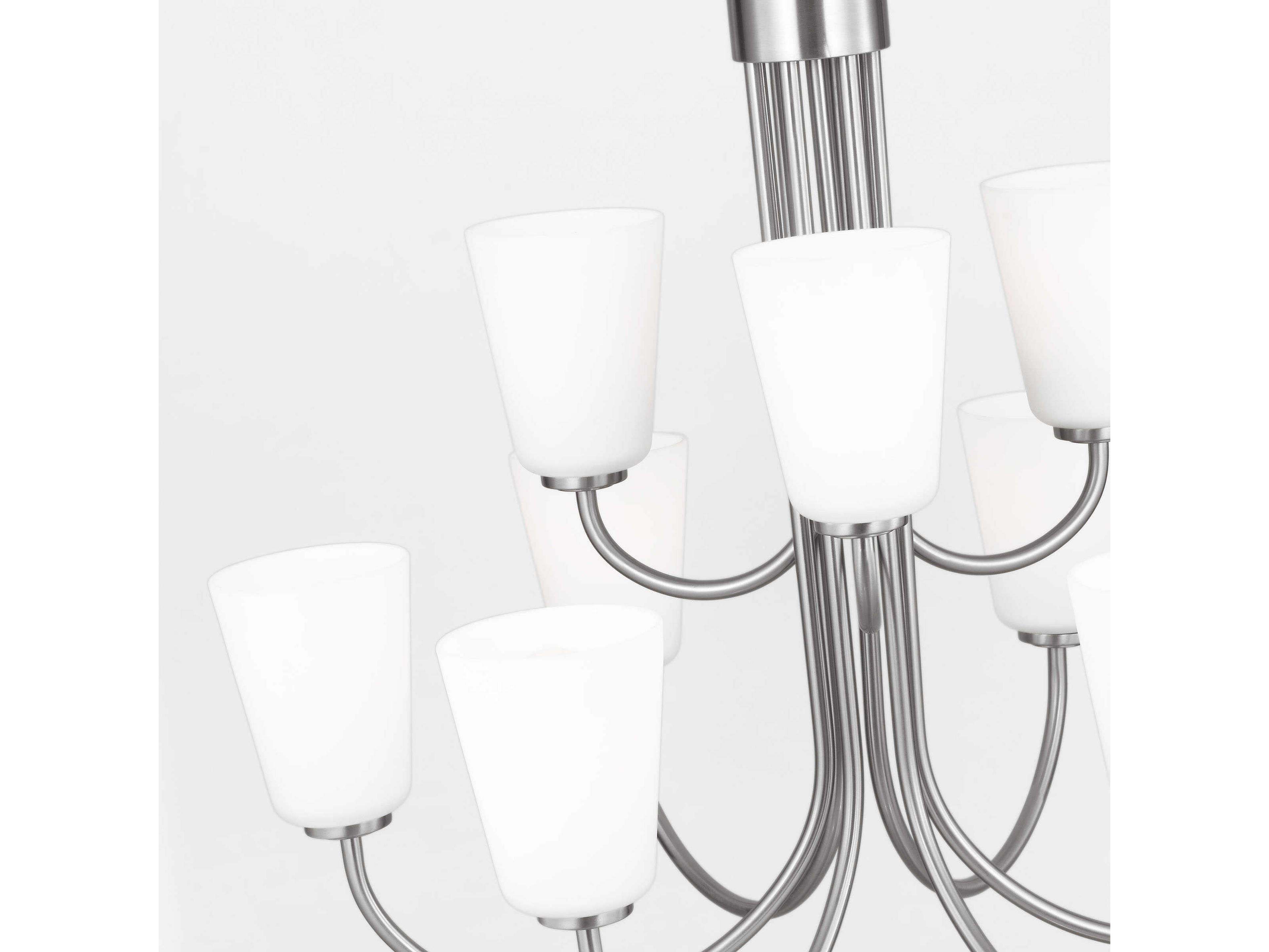 Generation Lighting Miles 9-Light Brushed Nickel Bell Chandelier