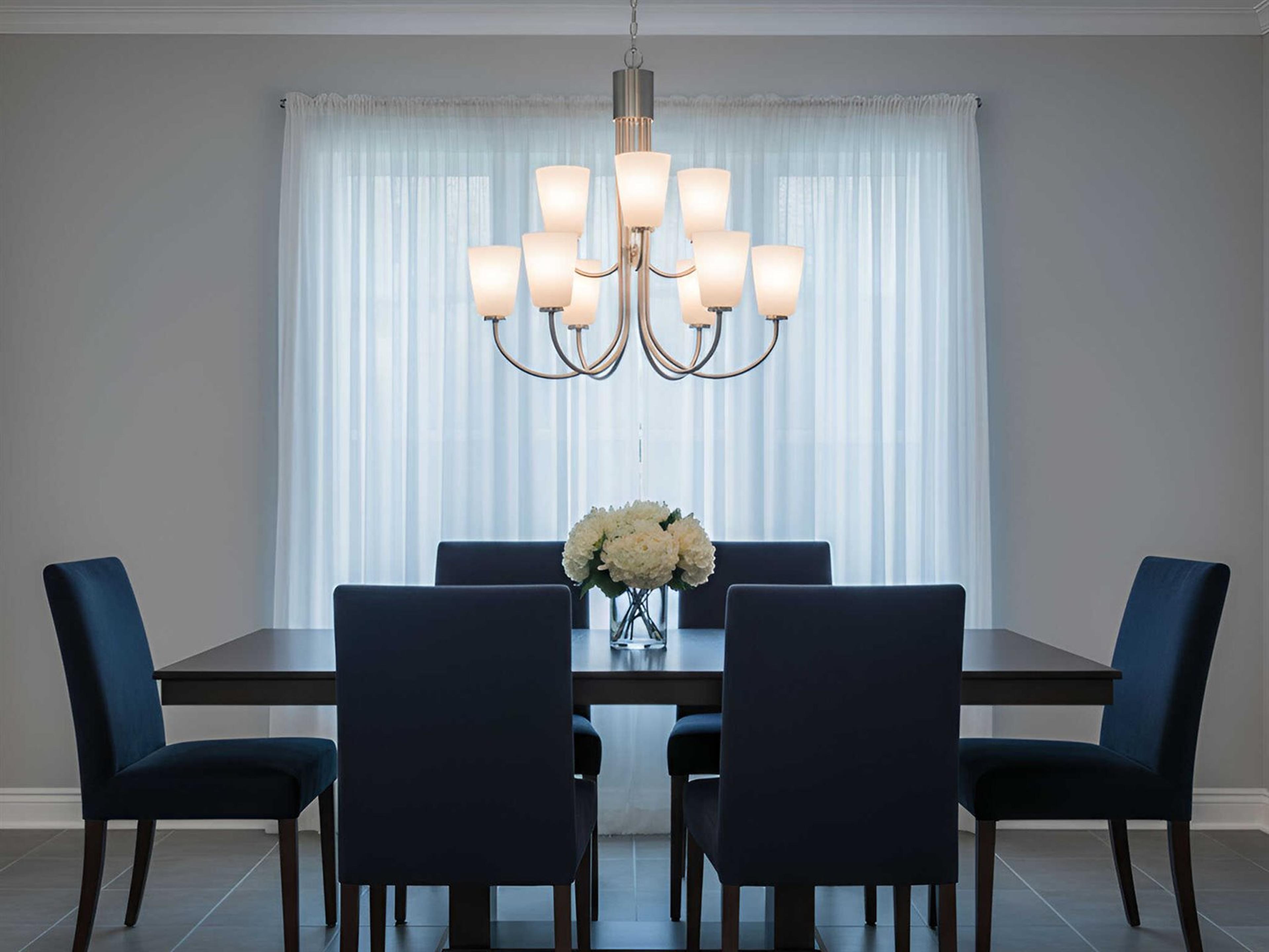 Generation Lighting Miles 9-Light Brushed Nickel Bell Chandelier