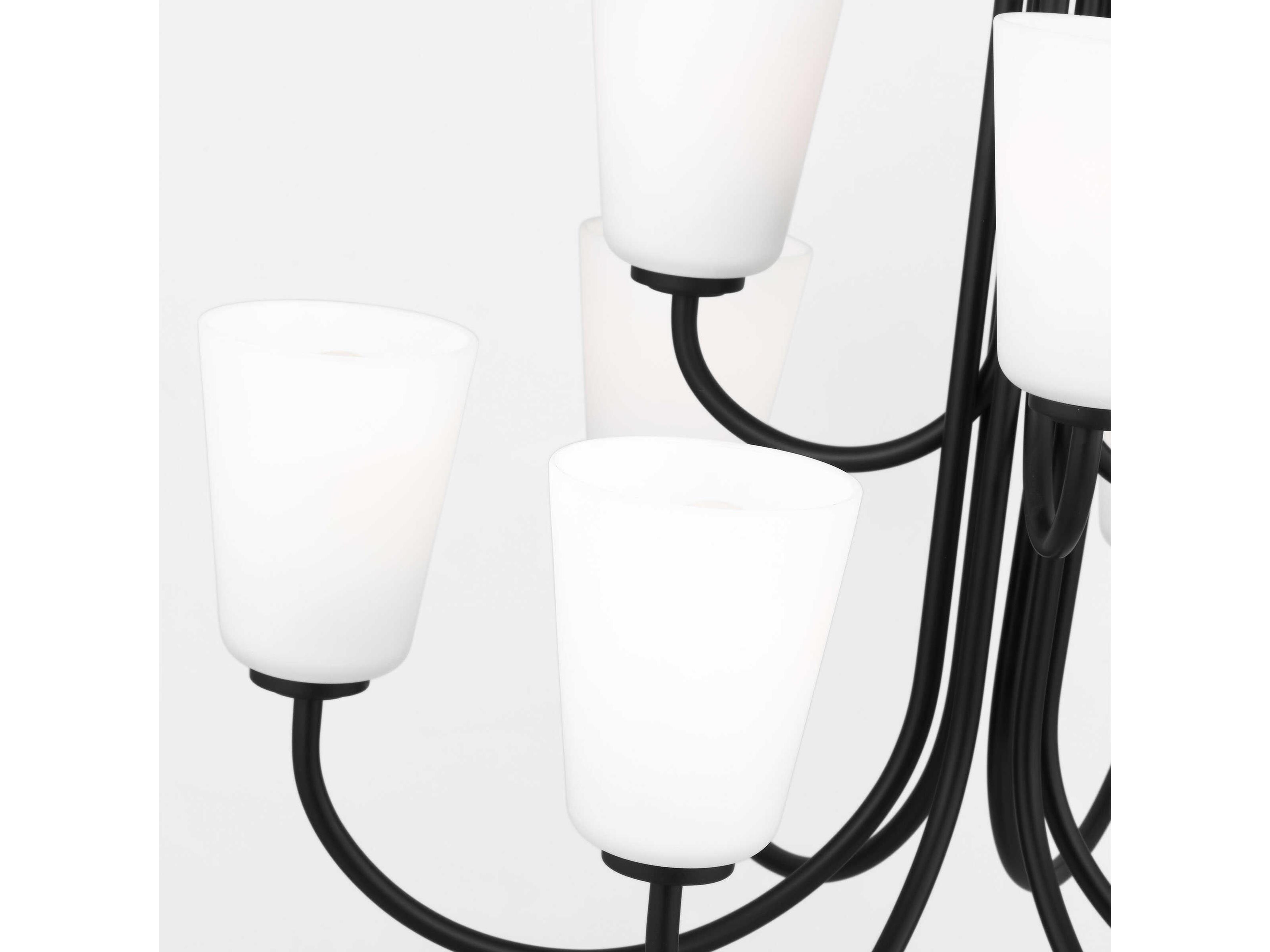 Generation Lighting Miles 9-Light Midnight Black Bell Chandelier