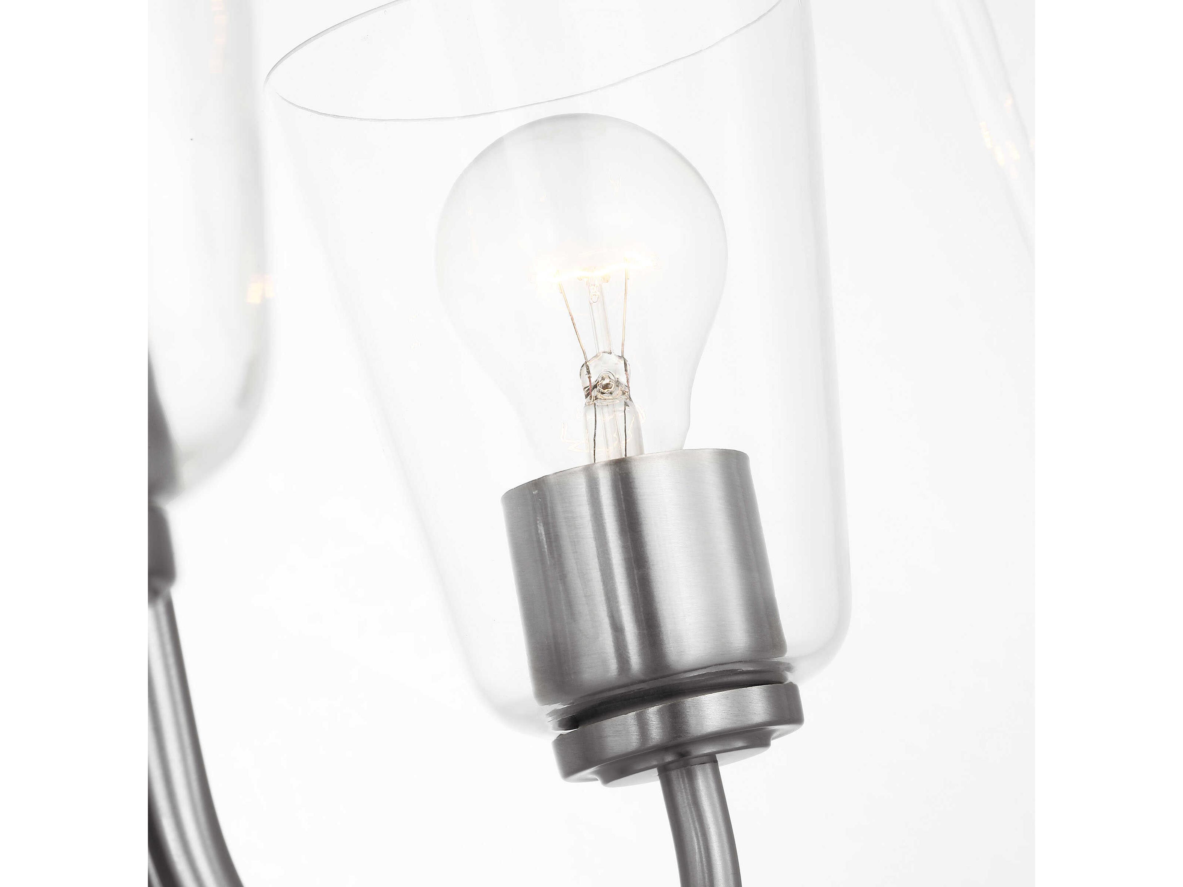 Generation Lighting Miles 5-Light Brushed Nickel Bell Chandelier