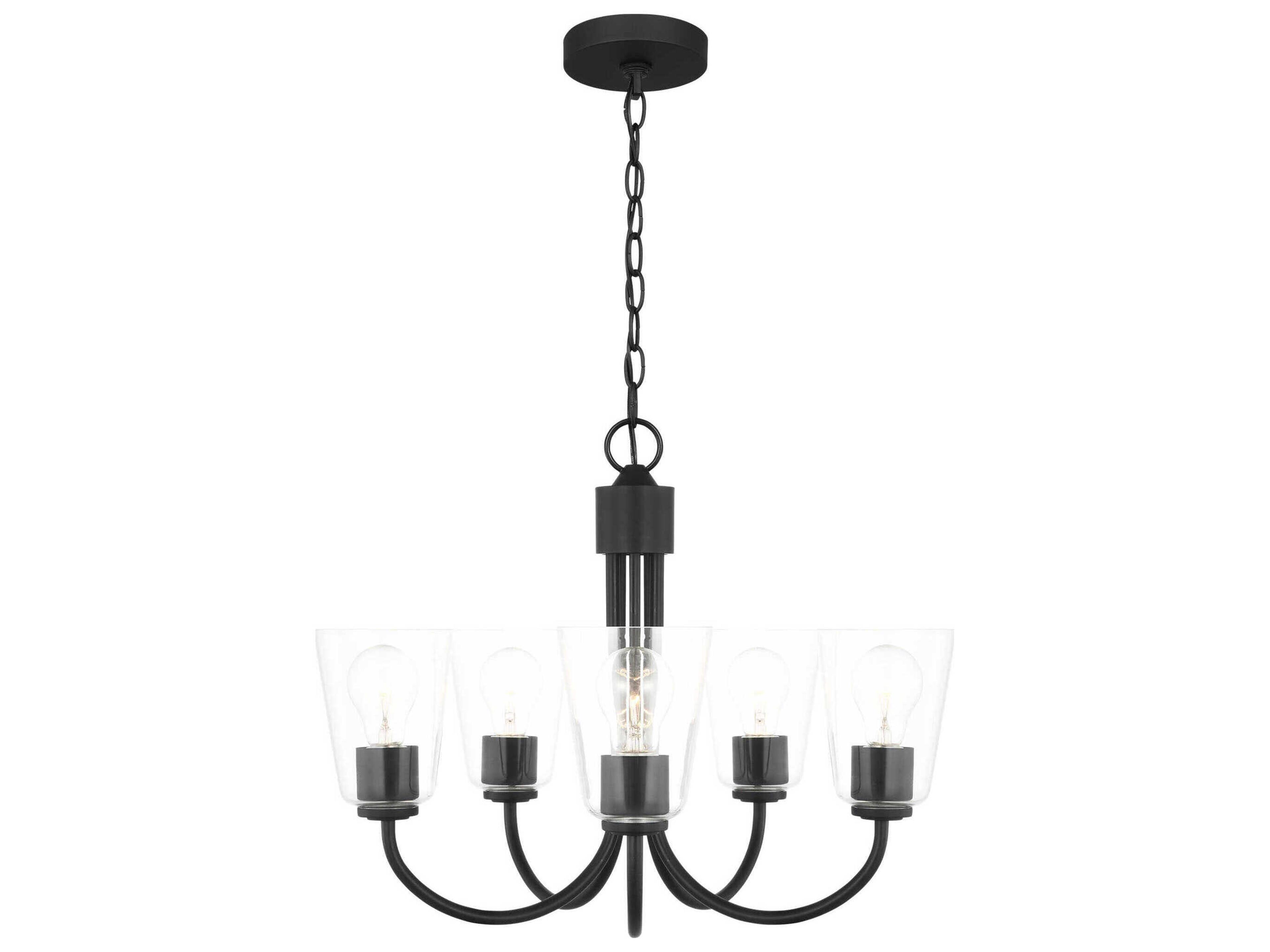 Miles 5-Light Midnight Black Bell Chandelier