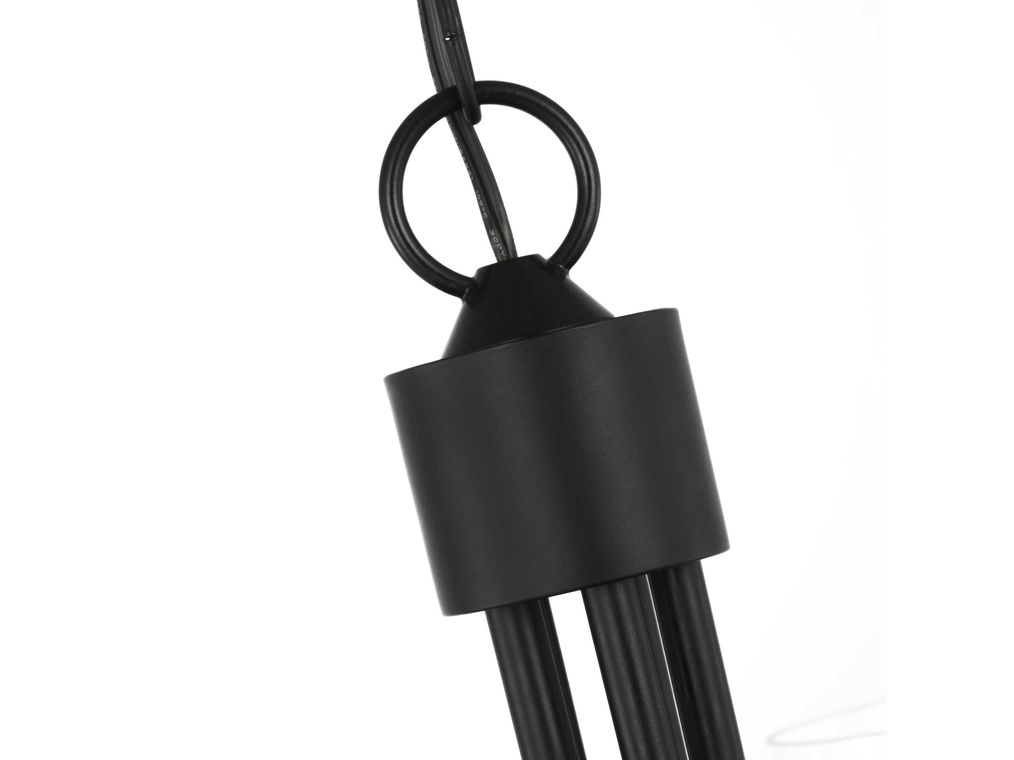 Generation Lighting Miles 5-Light Midnight Black Bell Chandelier