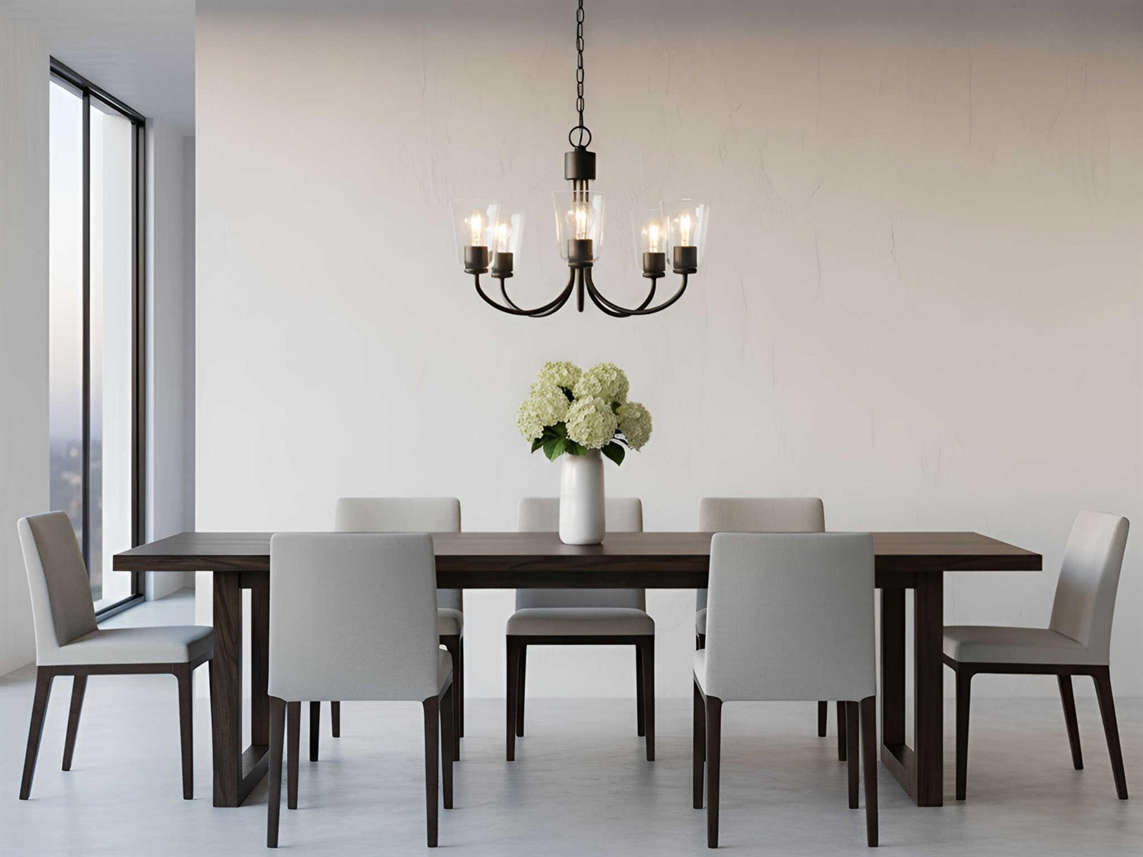 Generation Lighting Miles 5-Light Midnight Black Bell Chandelier