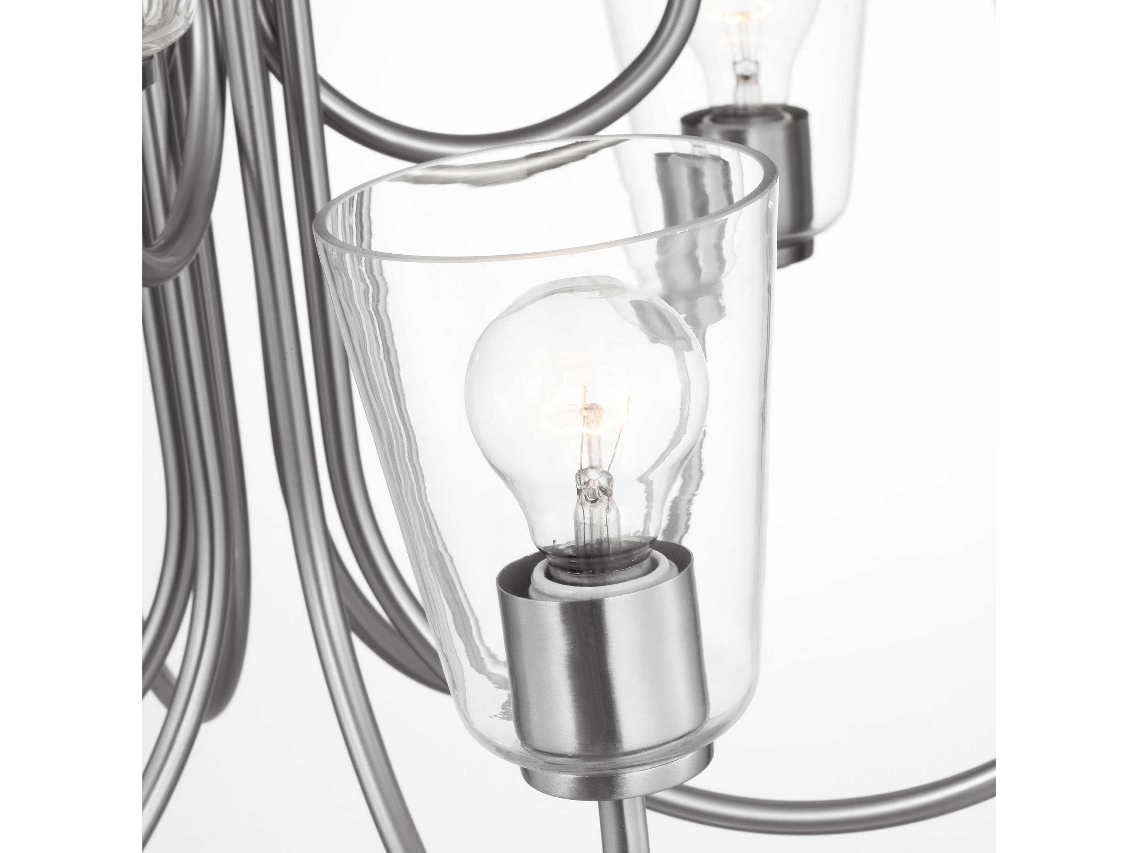 Generation Lighting Miles 9-Light Brushed Nickel Bell Chandelier