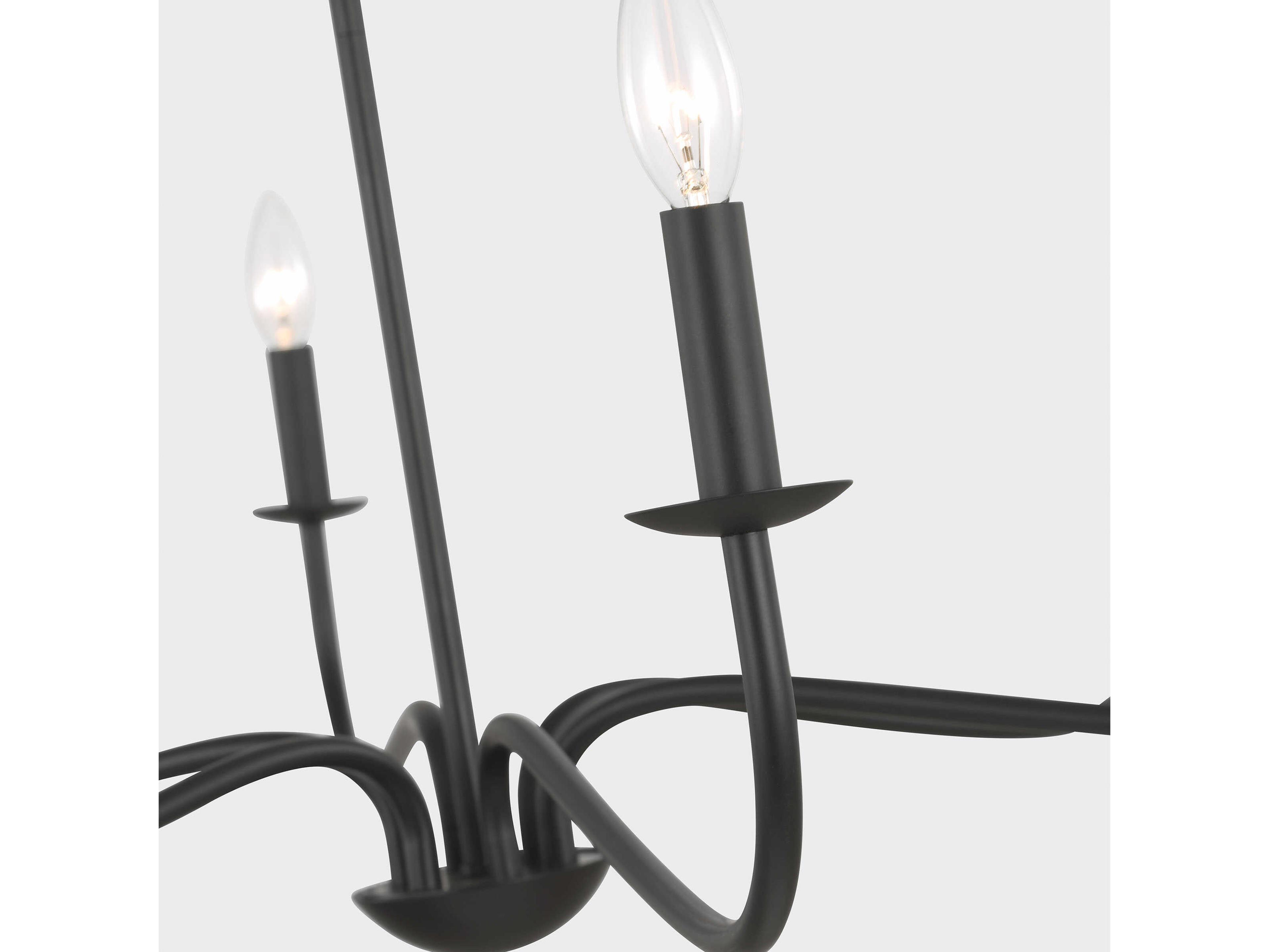 Generation Lighting Abells 6-Light Midnight Black Chandelier
