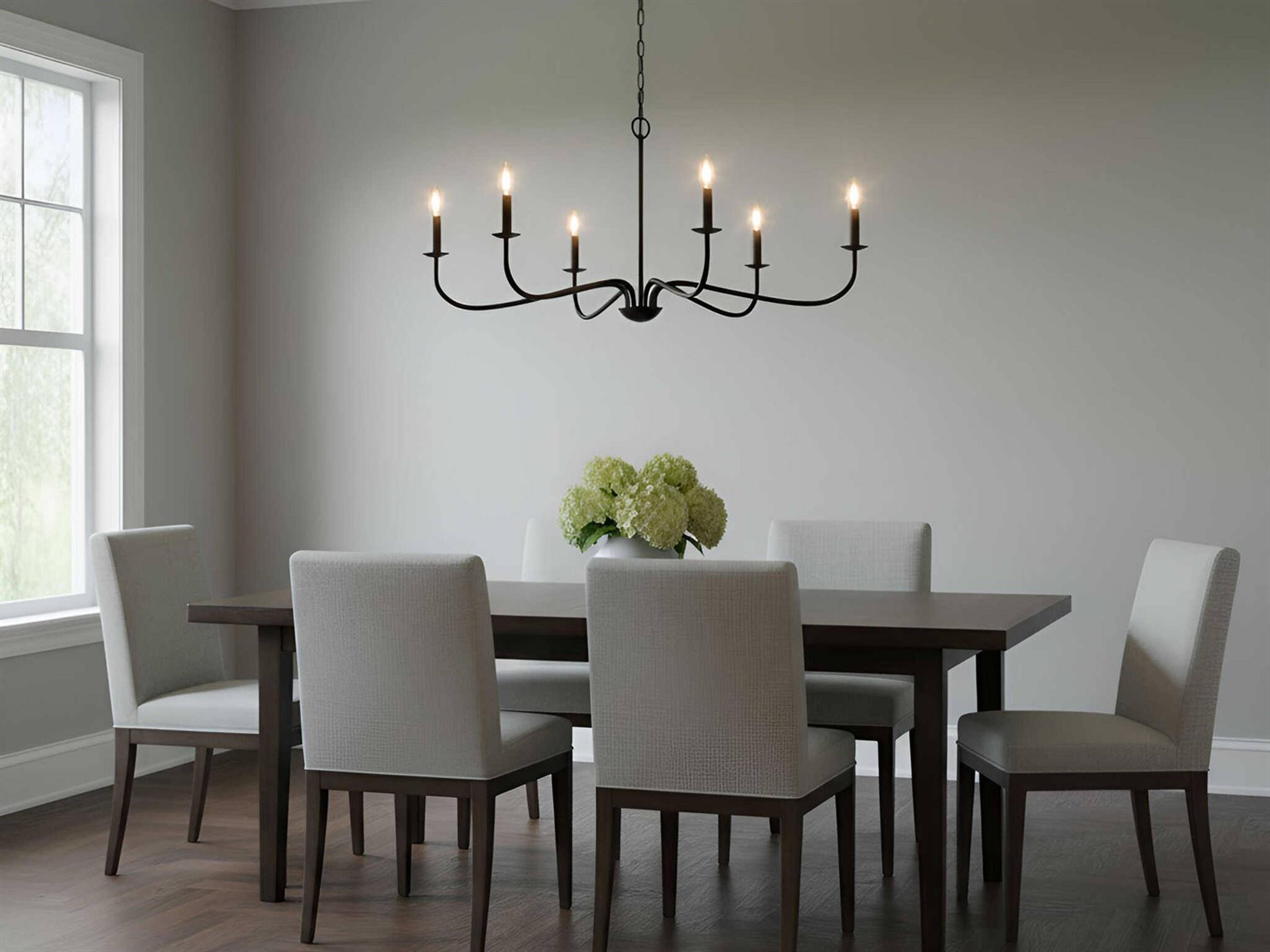 Generation Lighting Abells 6-Light Midnight Black Chandelier