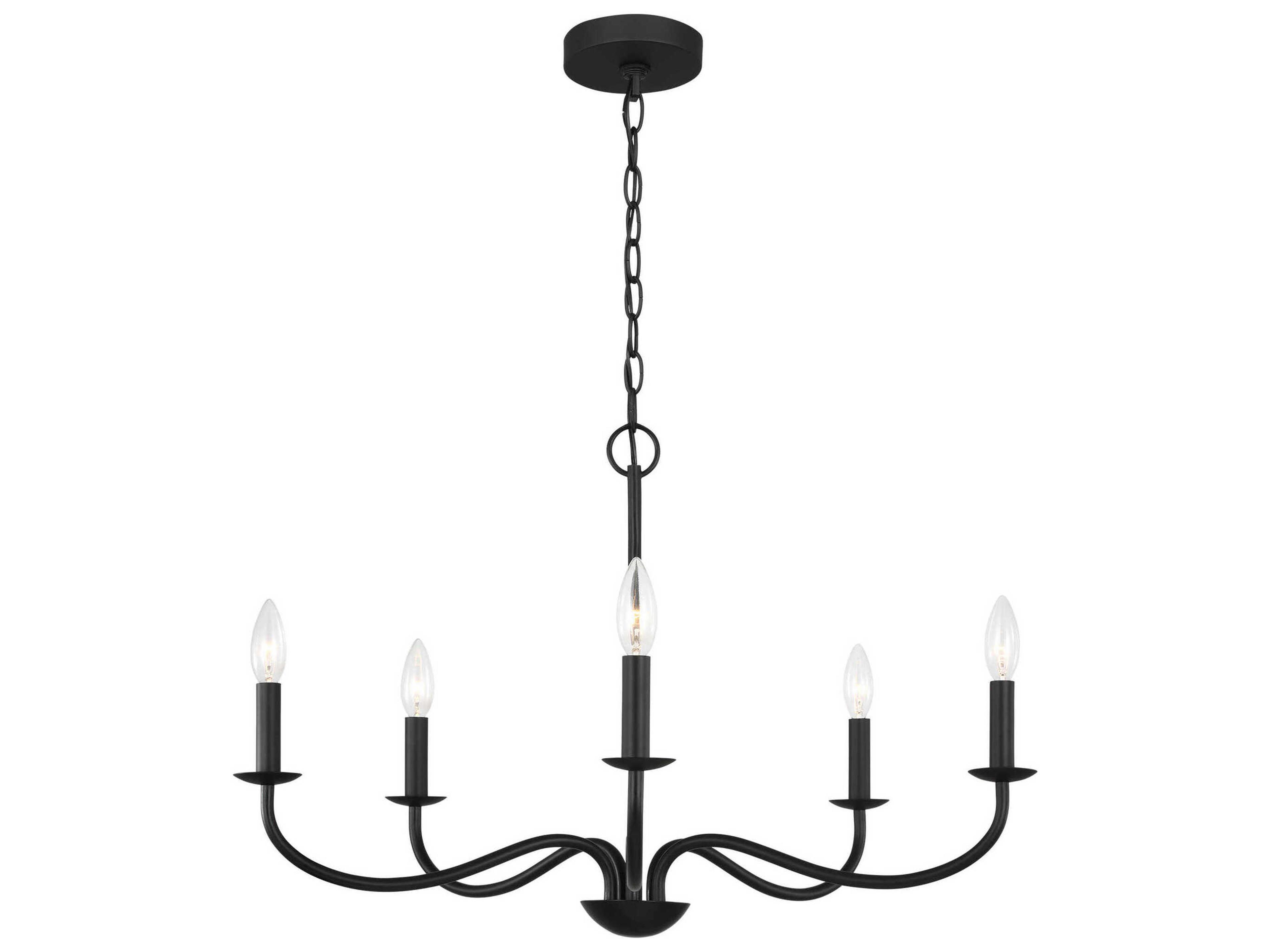 Generation Lighting Abells 5-Light Midnight Black Chandelier