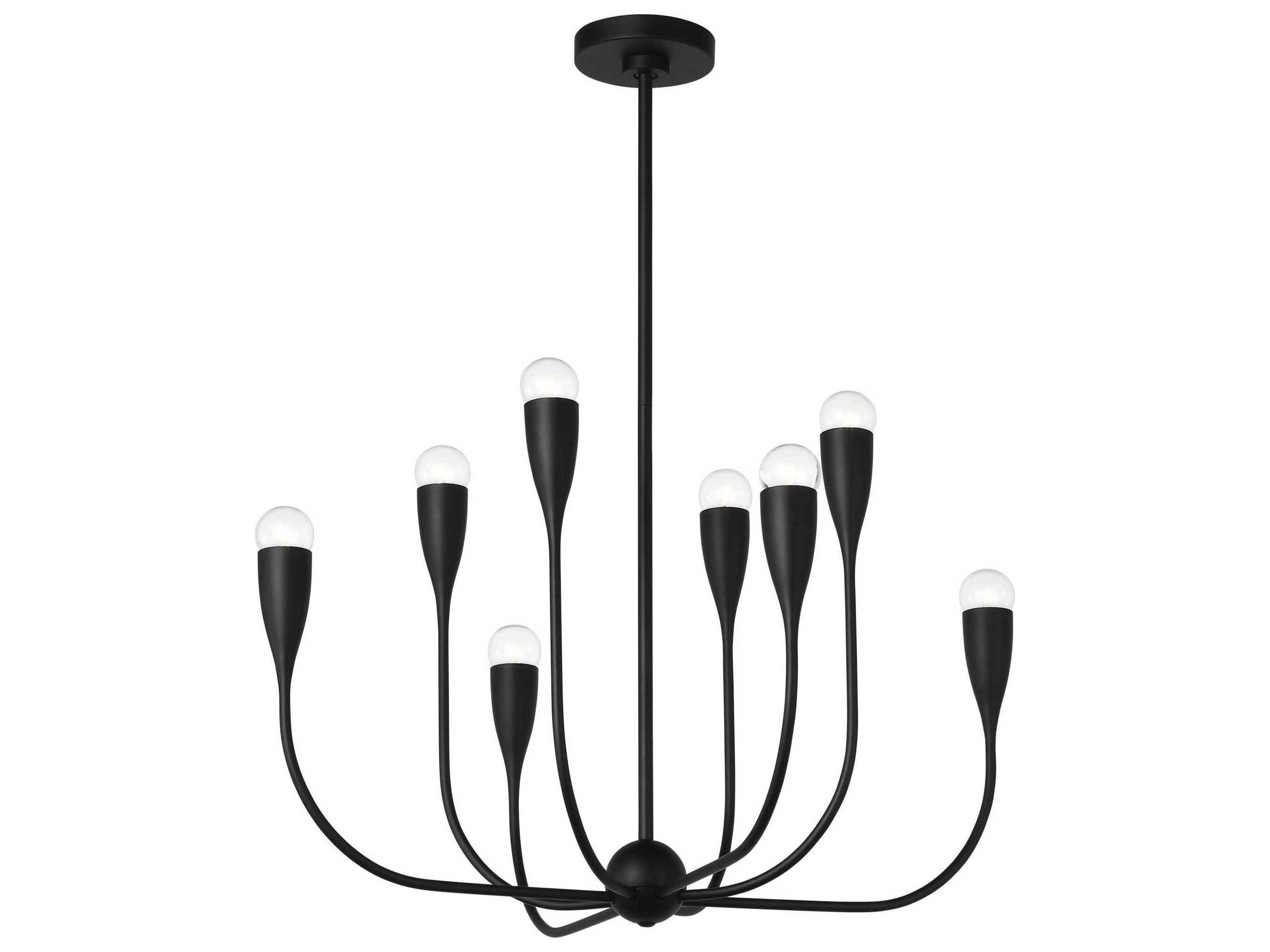 Generation Lighting Maya 8-Light Midnight Black Chandelier