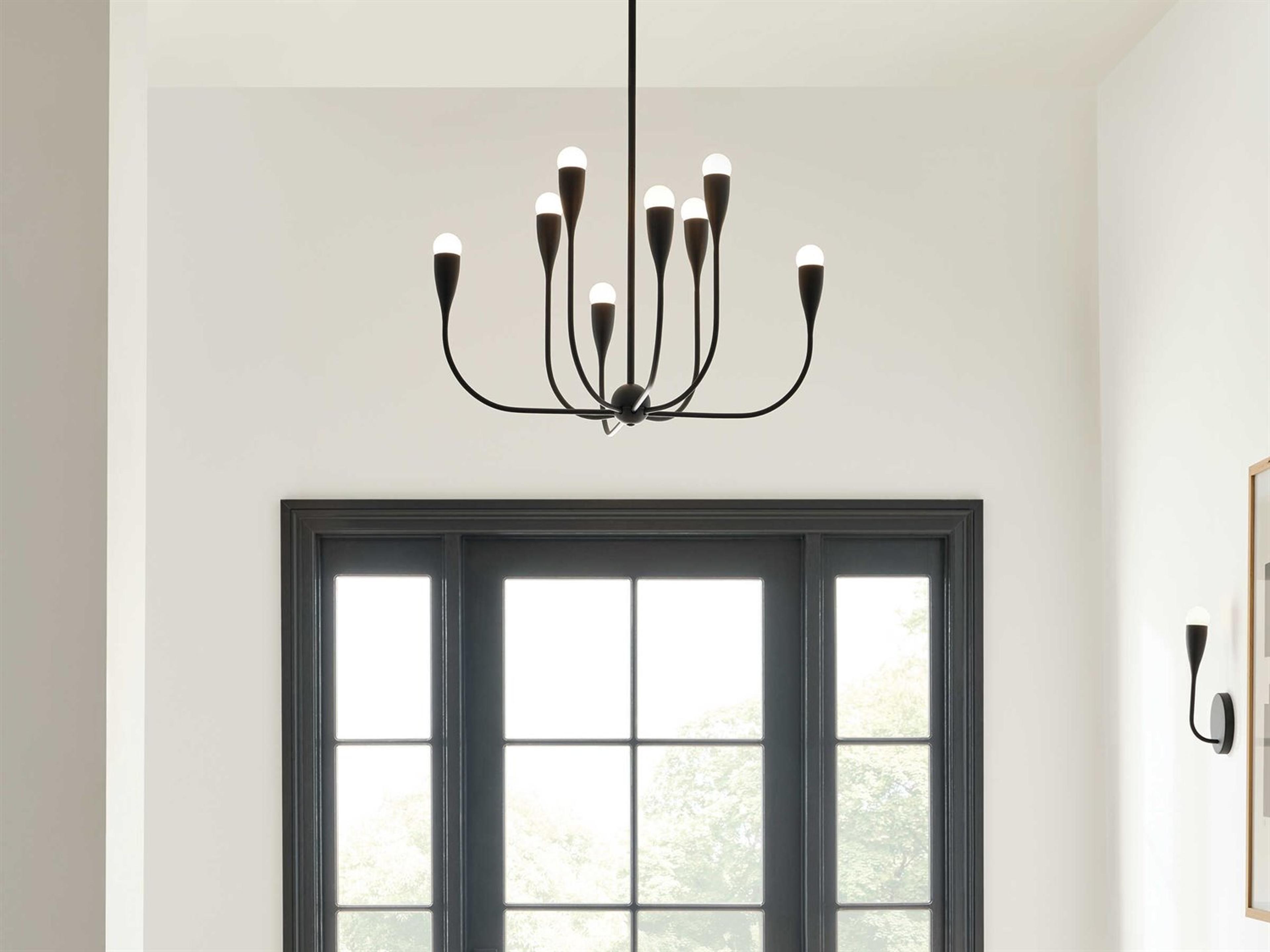 Generation Lighting Maya 8-Light Midnight Black Chandelier