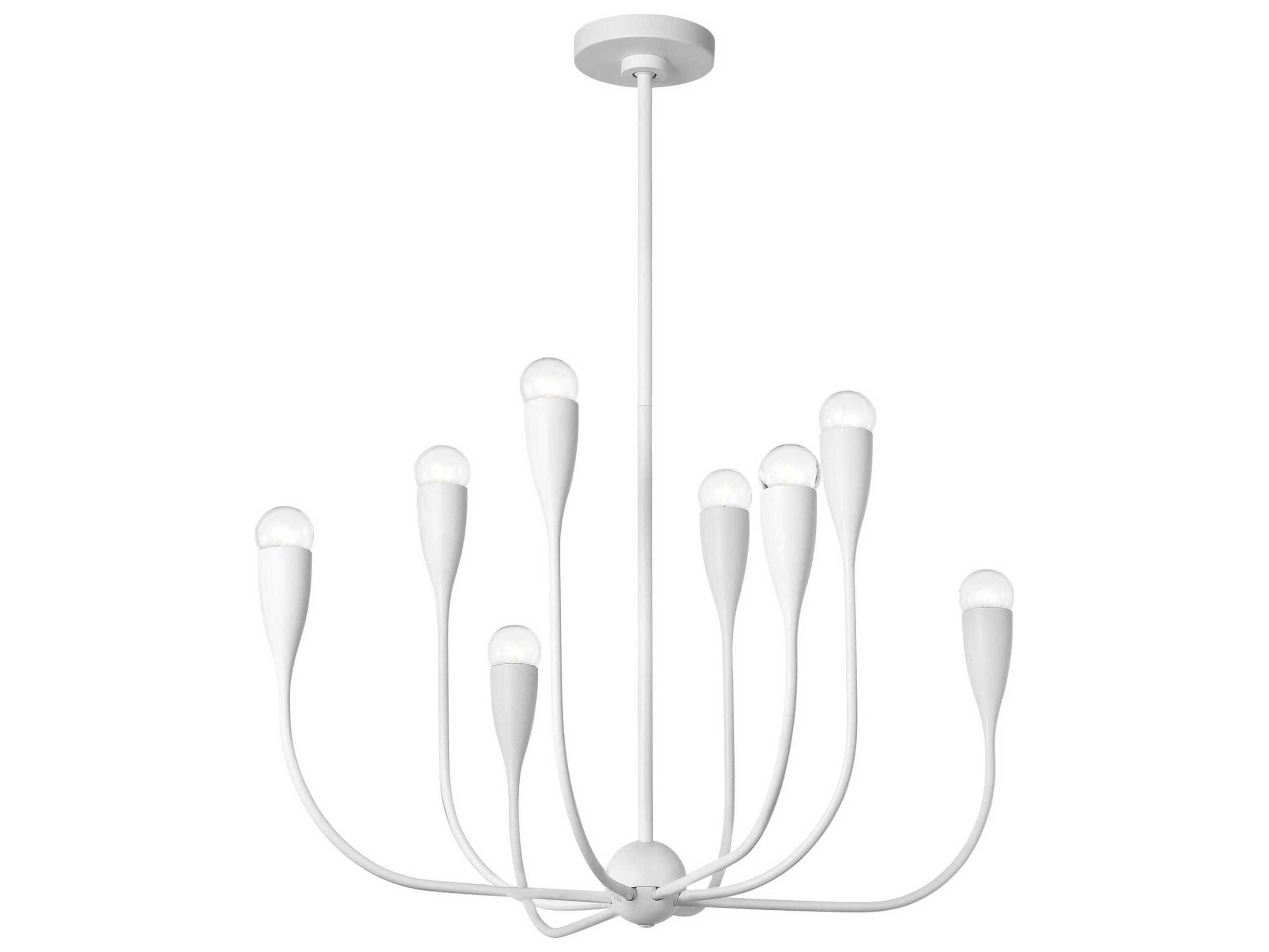 Generation Lighting Maya 8-Light Matte White Chandelier