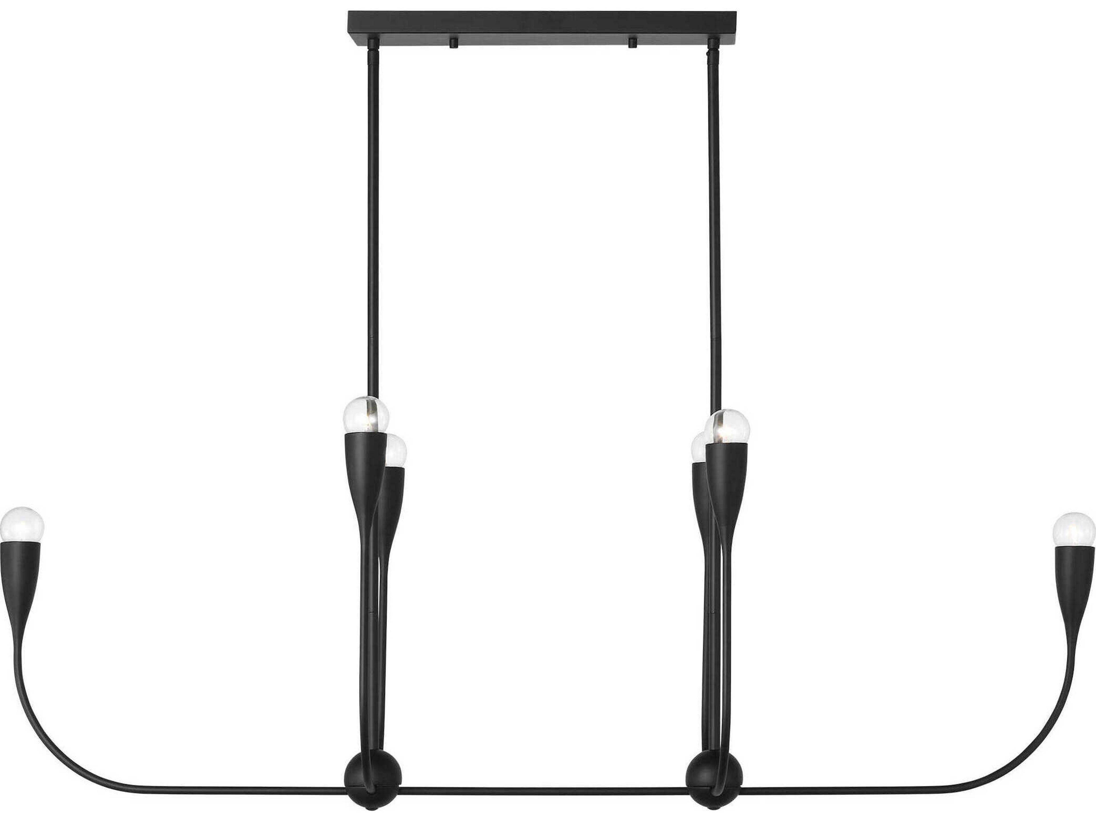 Generation Lighting Maya 6-Light Midnight Black Island Pendant