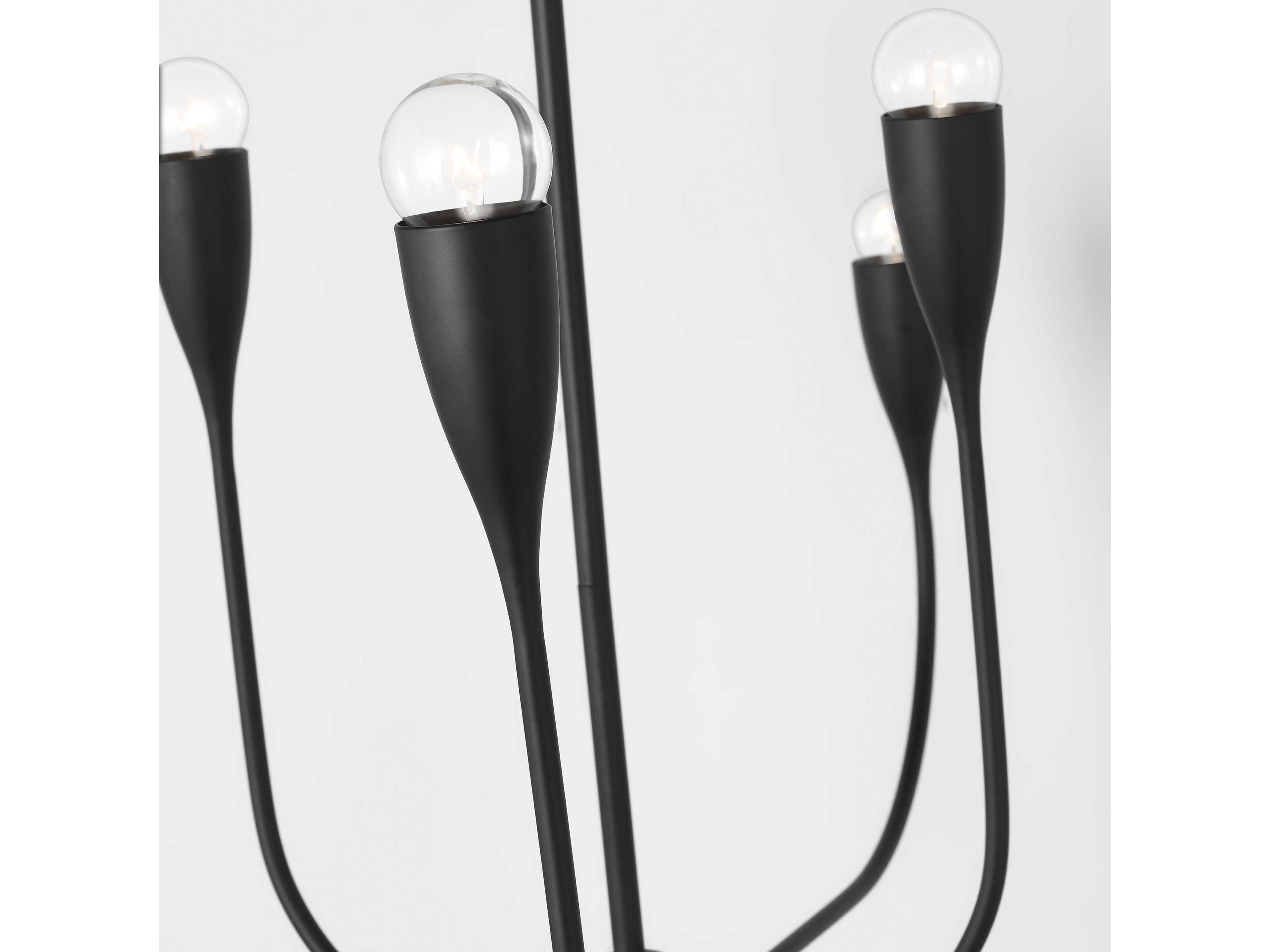 Generation Lighting Maya 6-Light Midnight Black Island Pendant