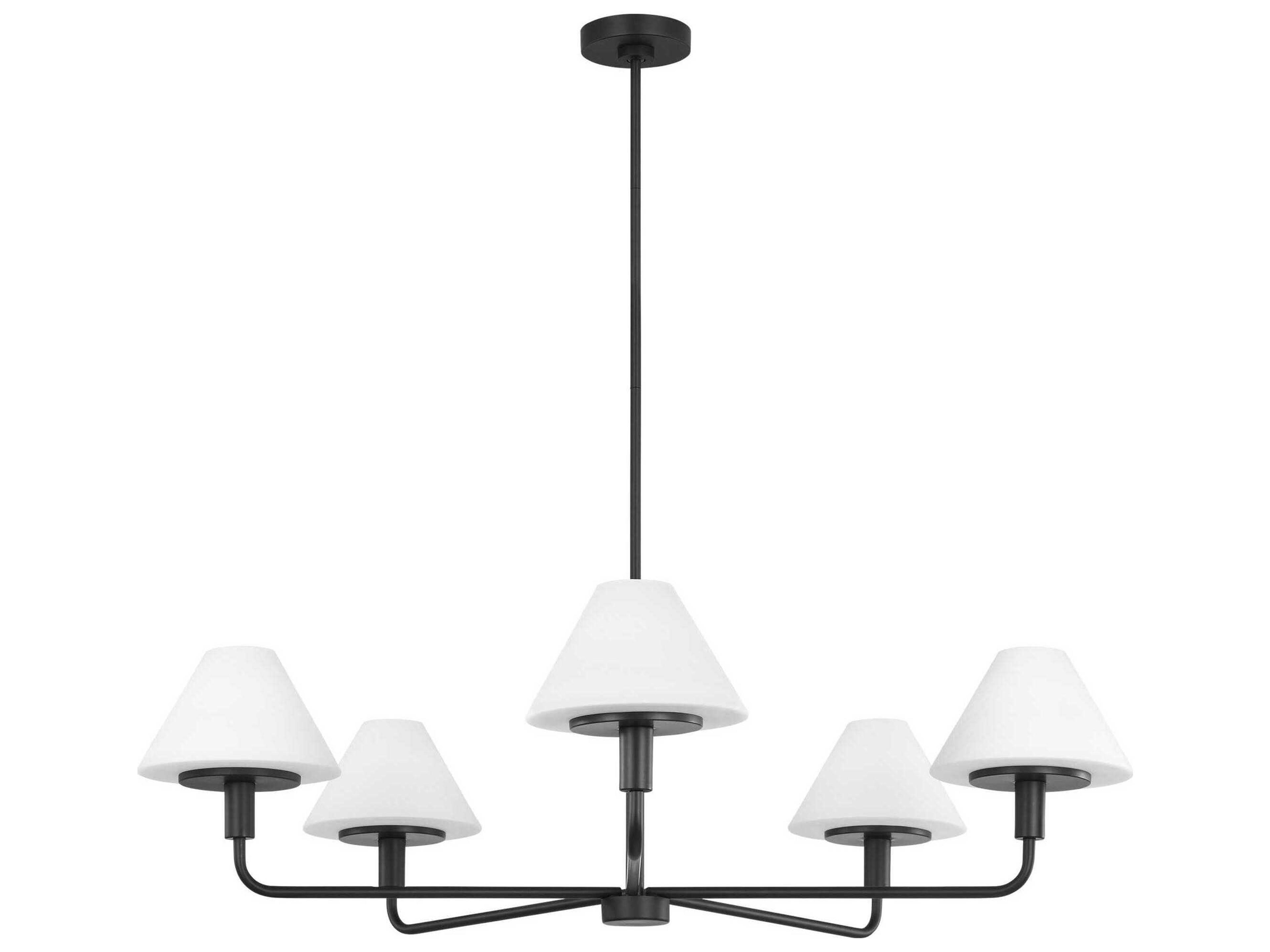 Generation Lighting Mendota 5-Light Midnight Black Chandelier