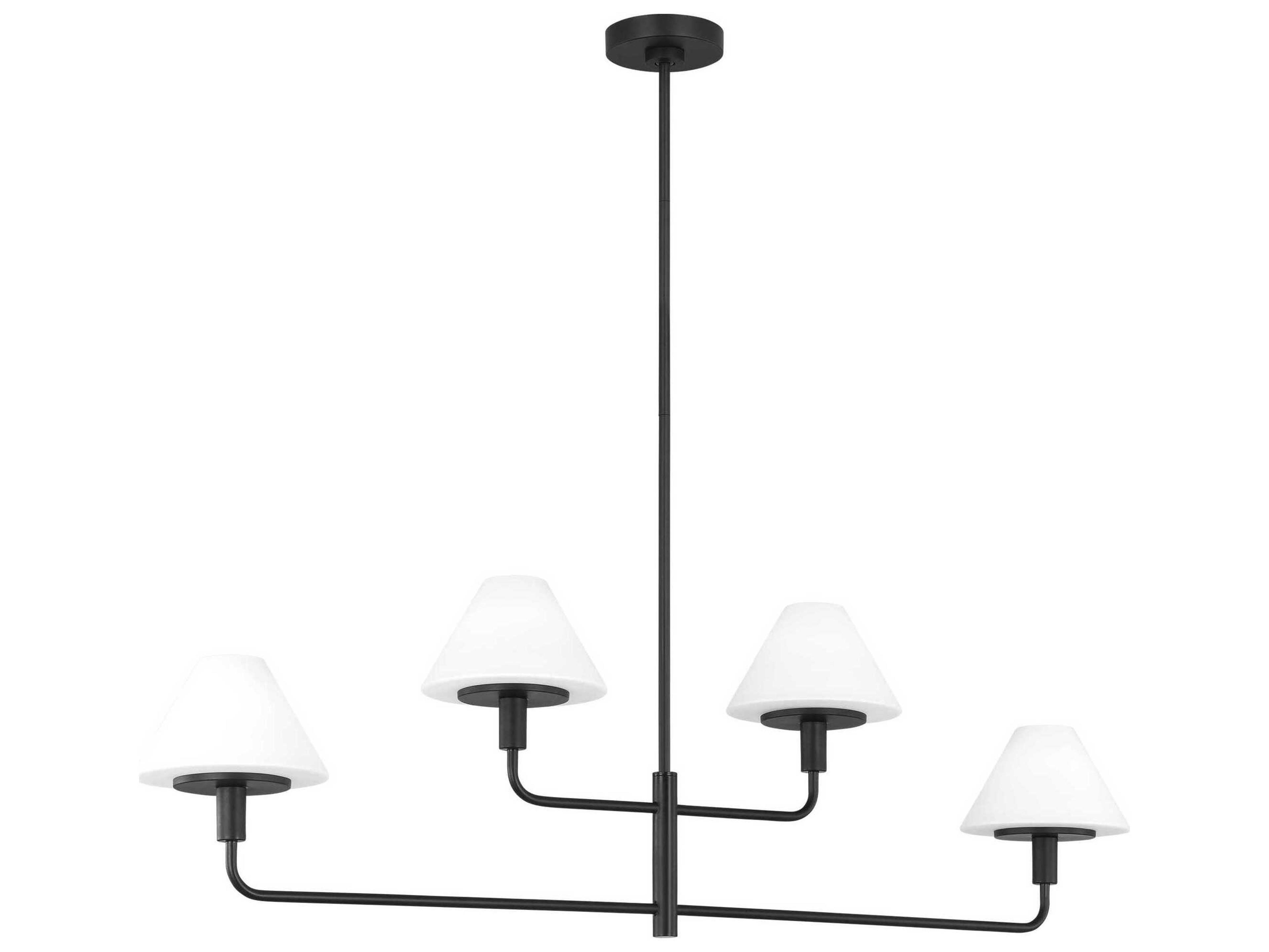 Mendota 4-Light Midnight Black Chandelier