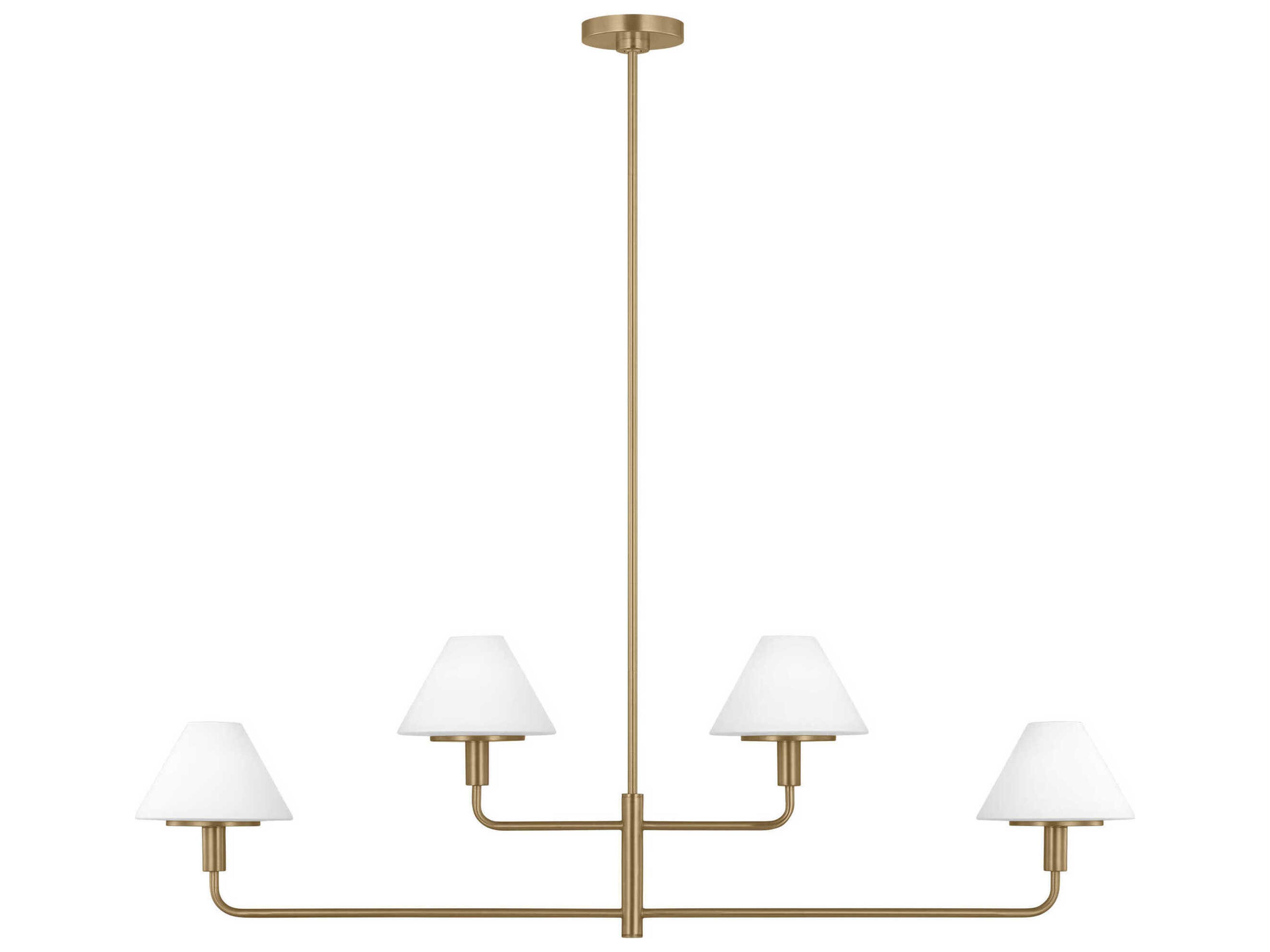 Generation Lighting Mendota 4-Light Satin Brass Chandelier