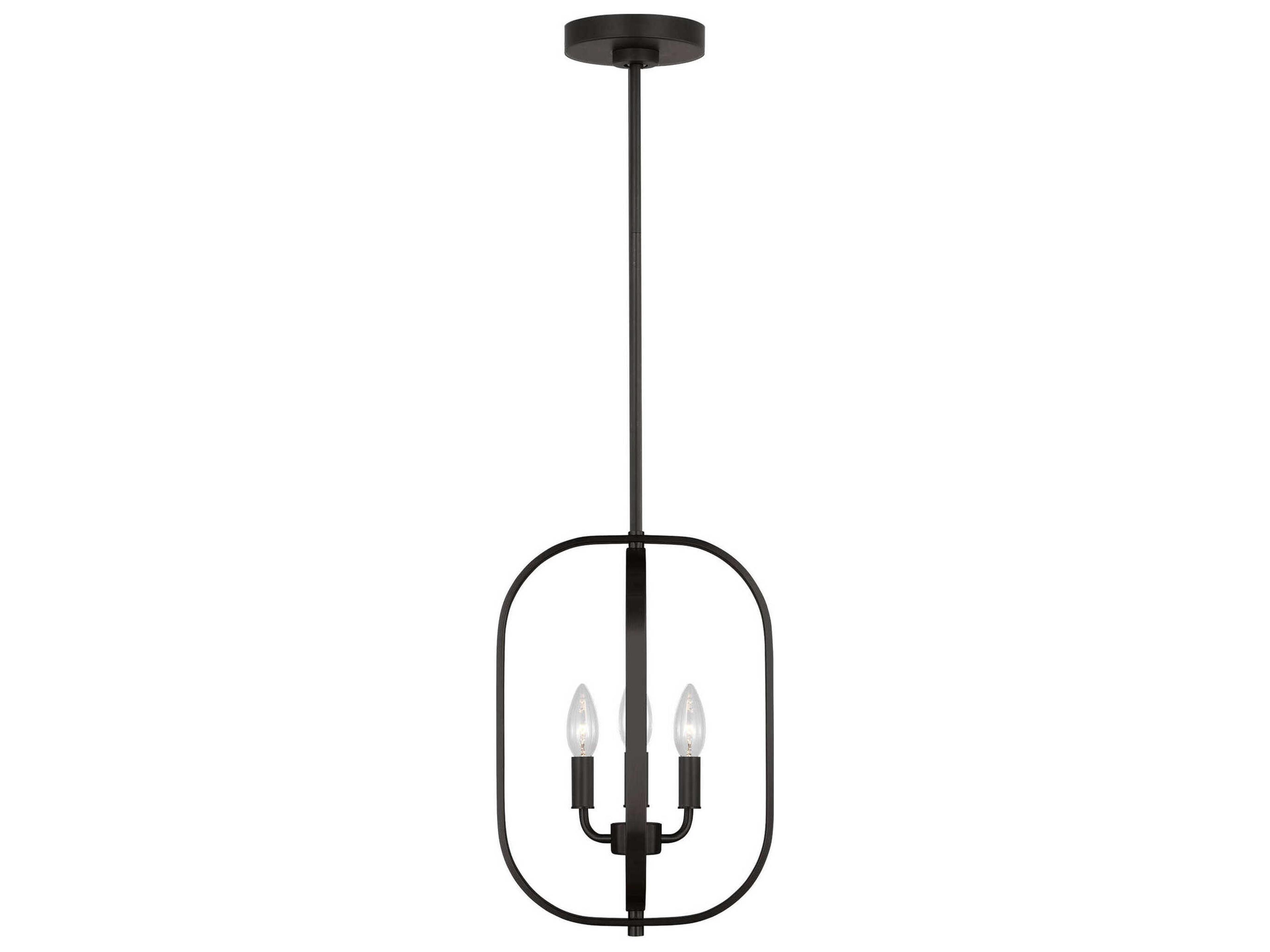 Generation Lighting Loretto 3-Light Midnight Black Chandelier