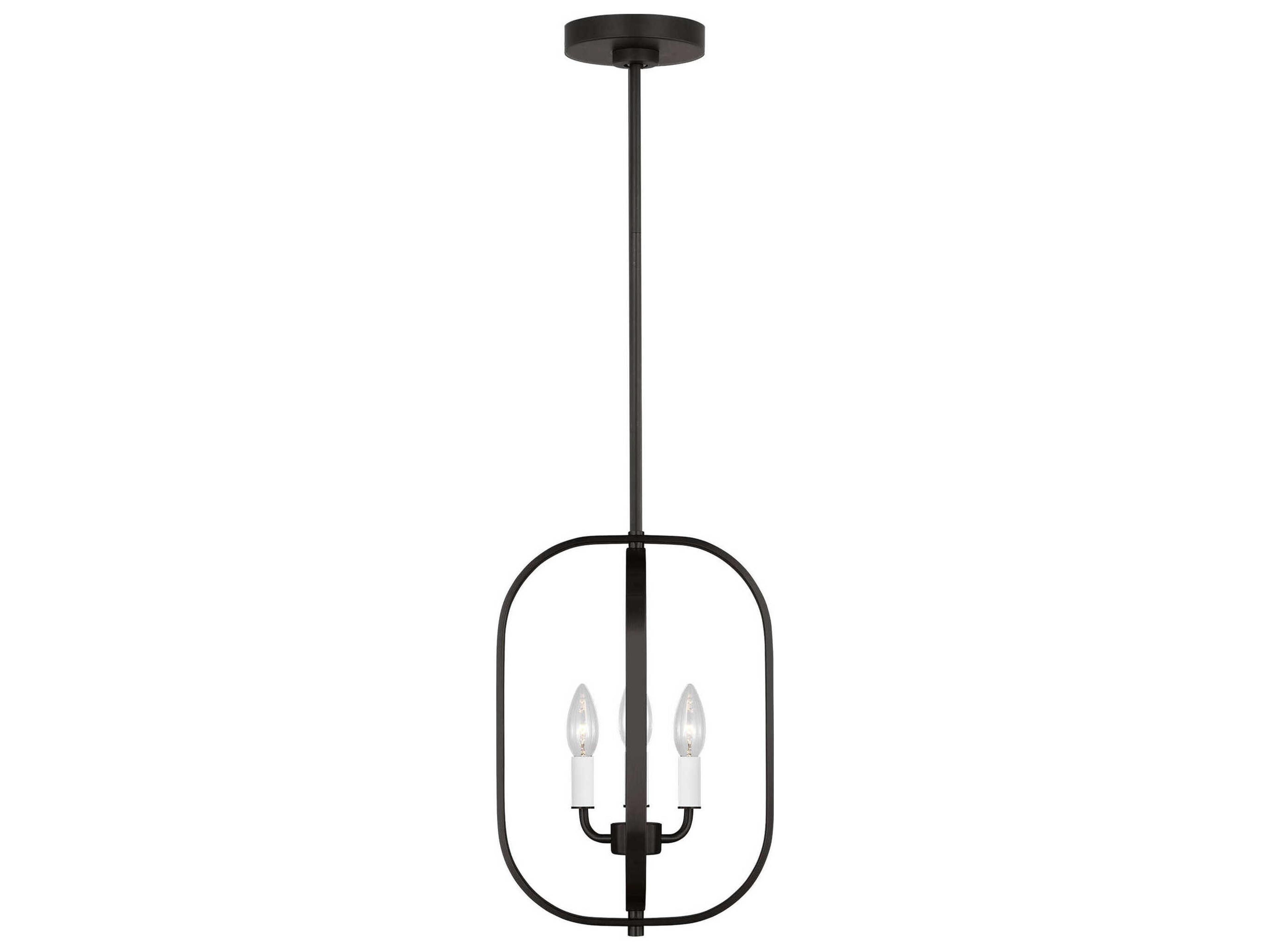 Generation Lighting Loretto 3-Light Midnight Black Chandelier