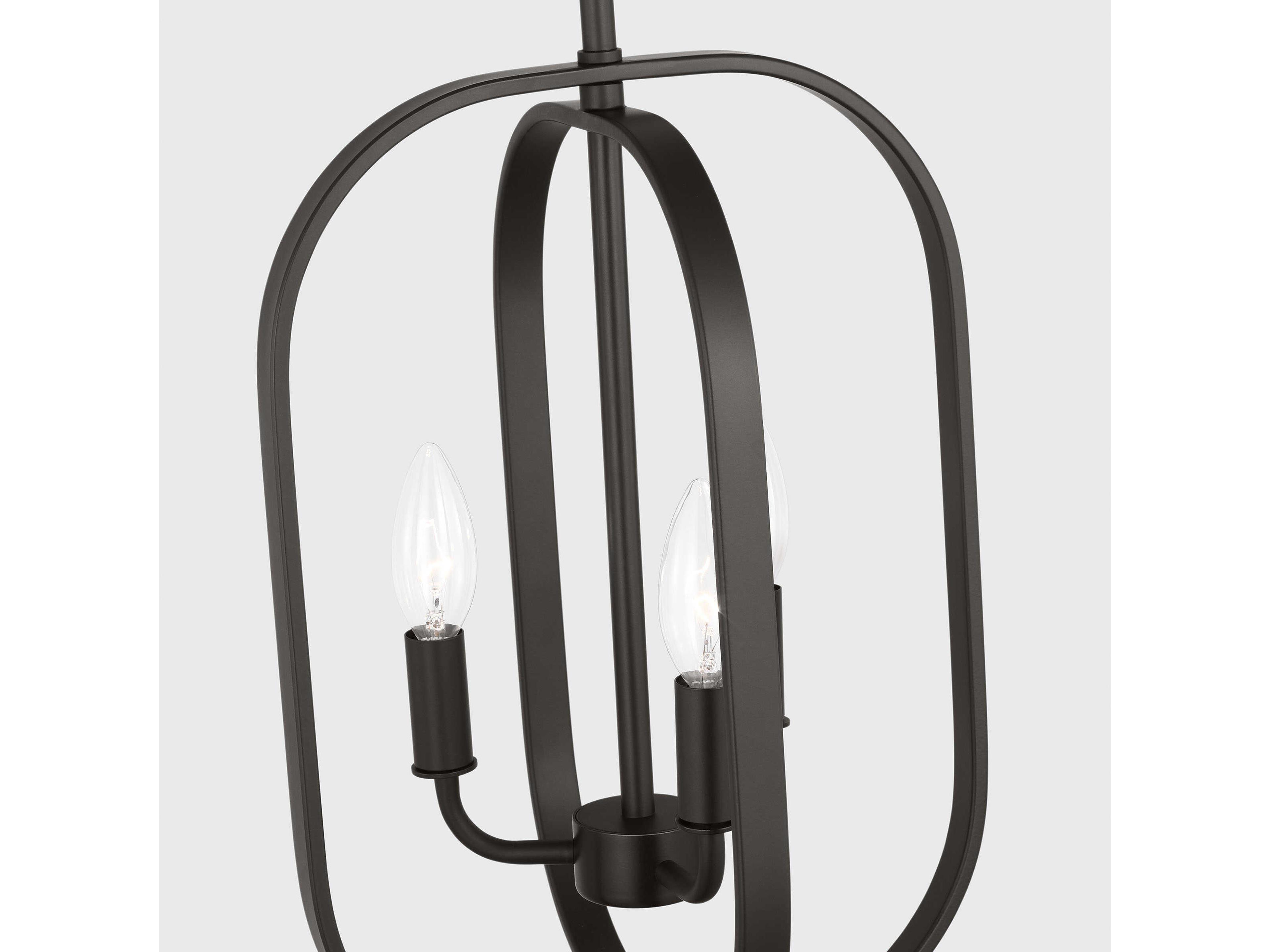 Generation Lighting Loretto 3-Light Midnight Black Chandelier