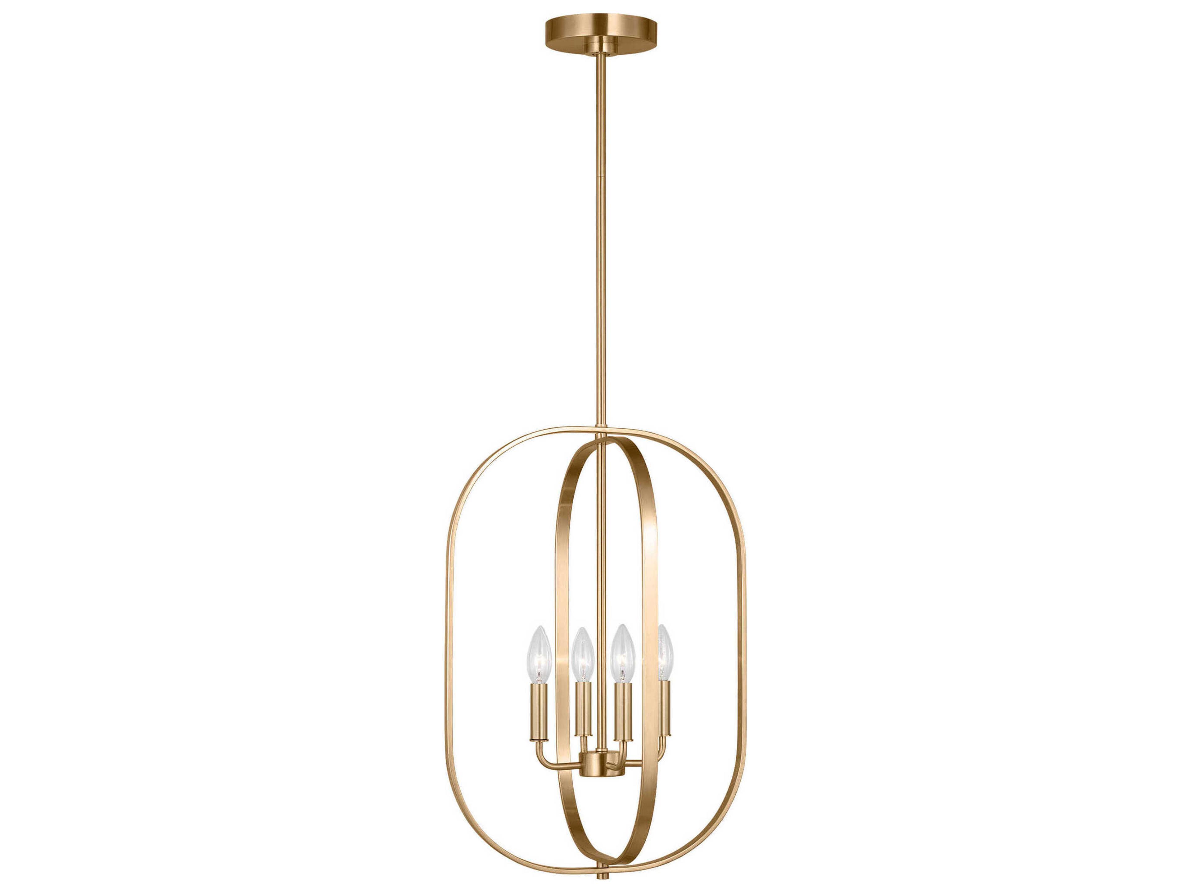 Loretto 4-Light Satin Brass Chandelier