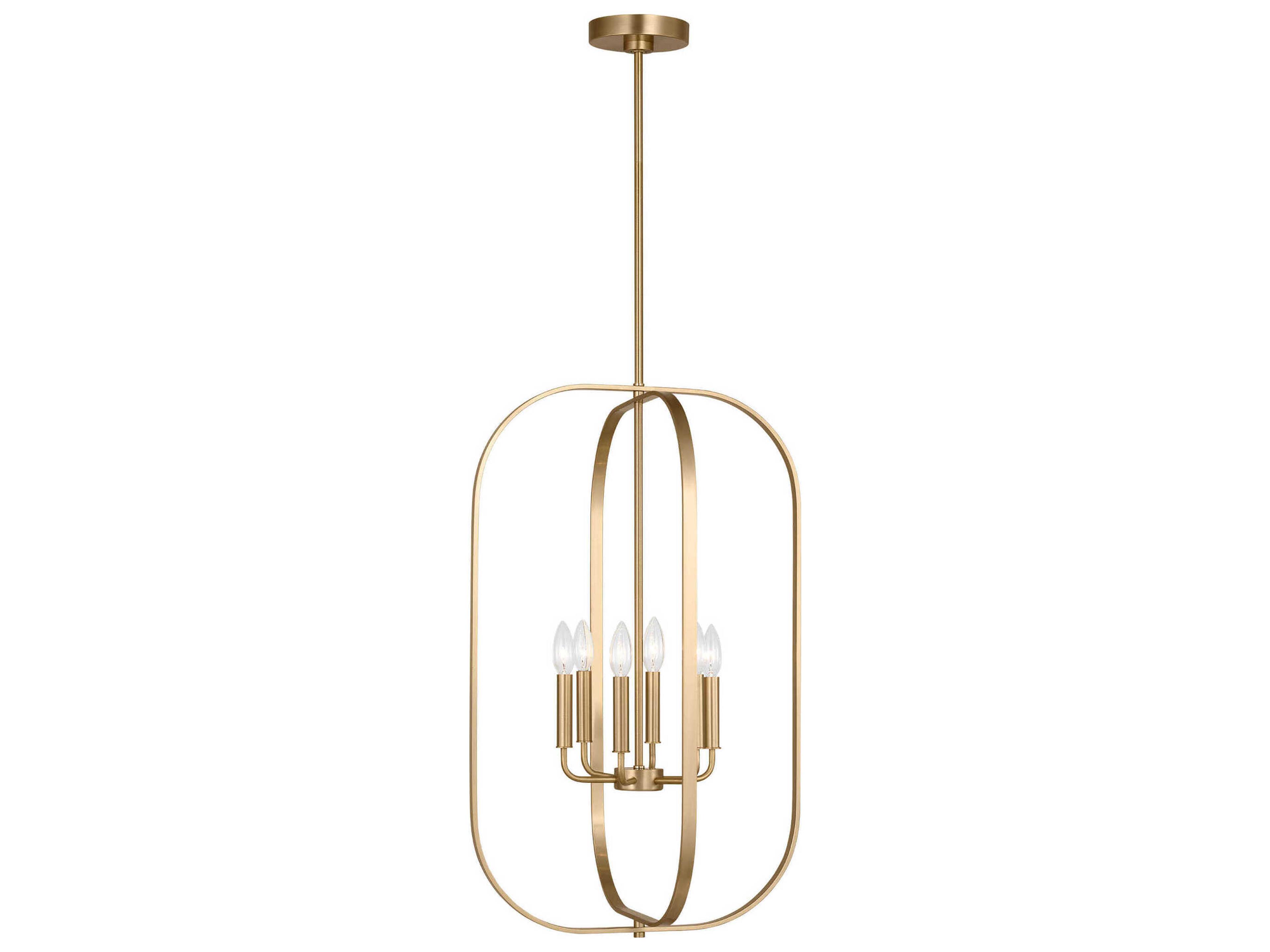 Loretto 6-Light Chandelier in Satin Brass