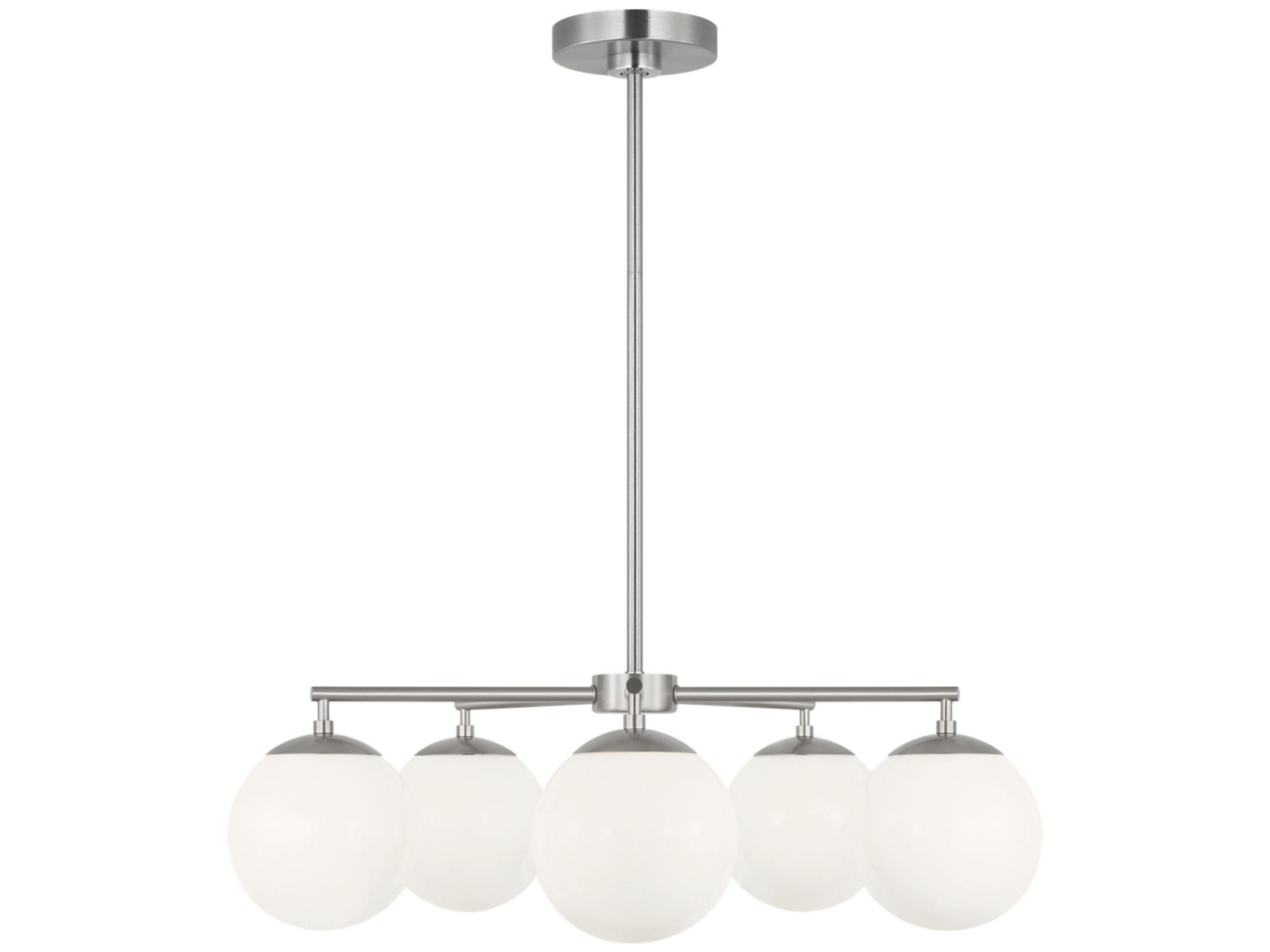 Nube 5-Light Brushed Nickel Globe Chandelier