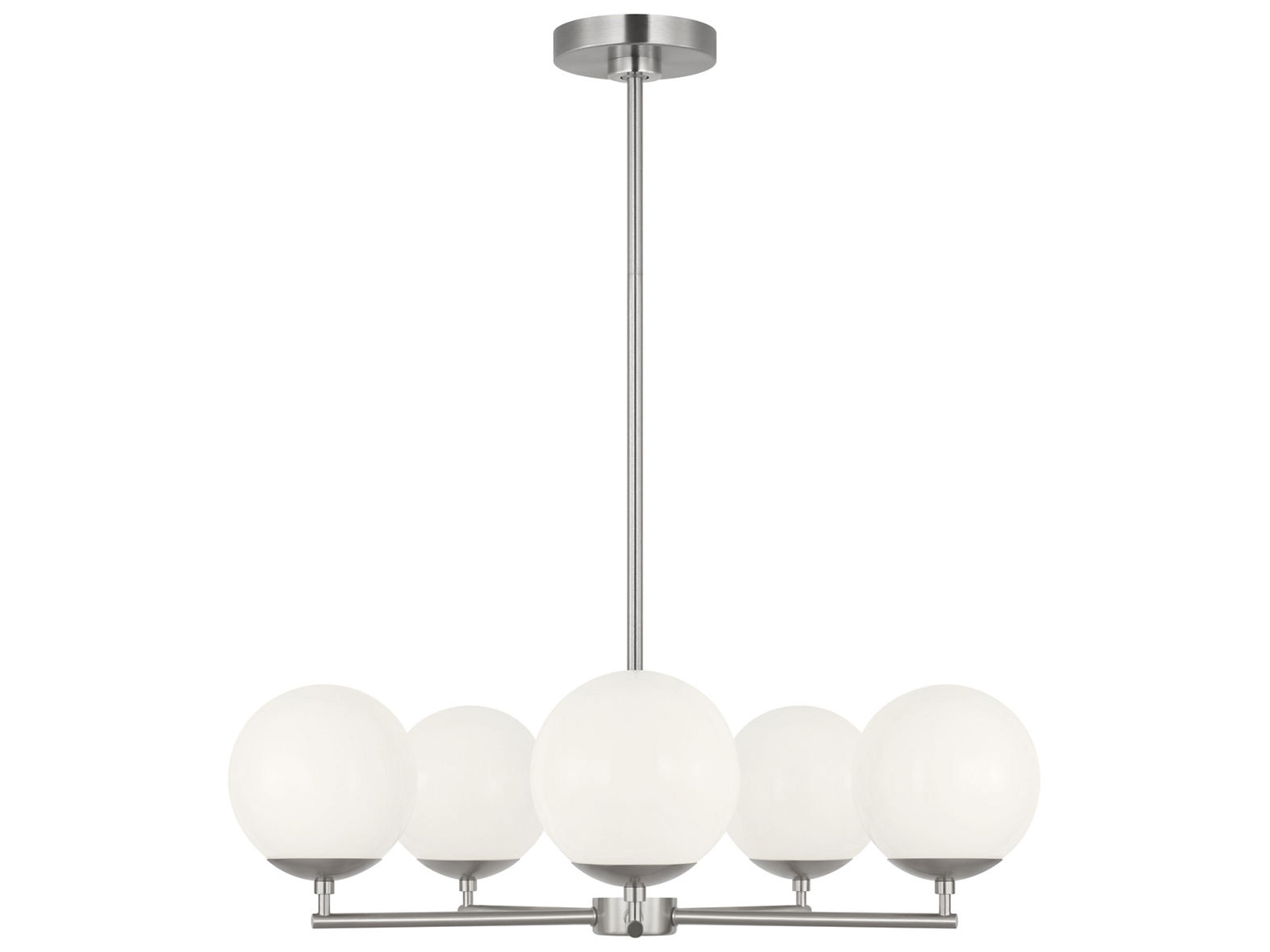 Generation Lighting Nube 5-Light Brushed Nickel Globe Chandelier