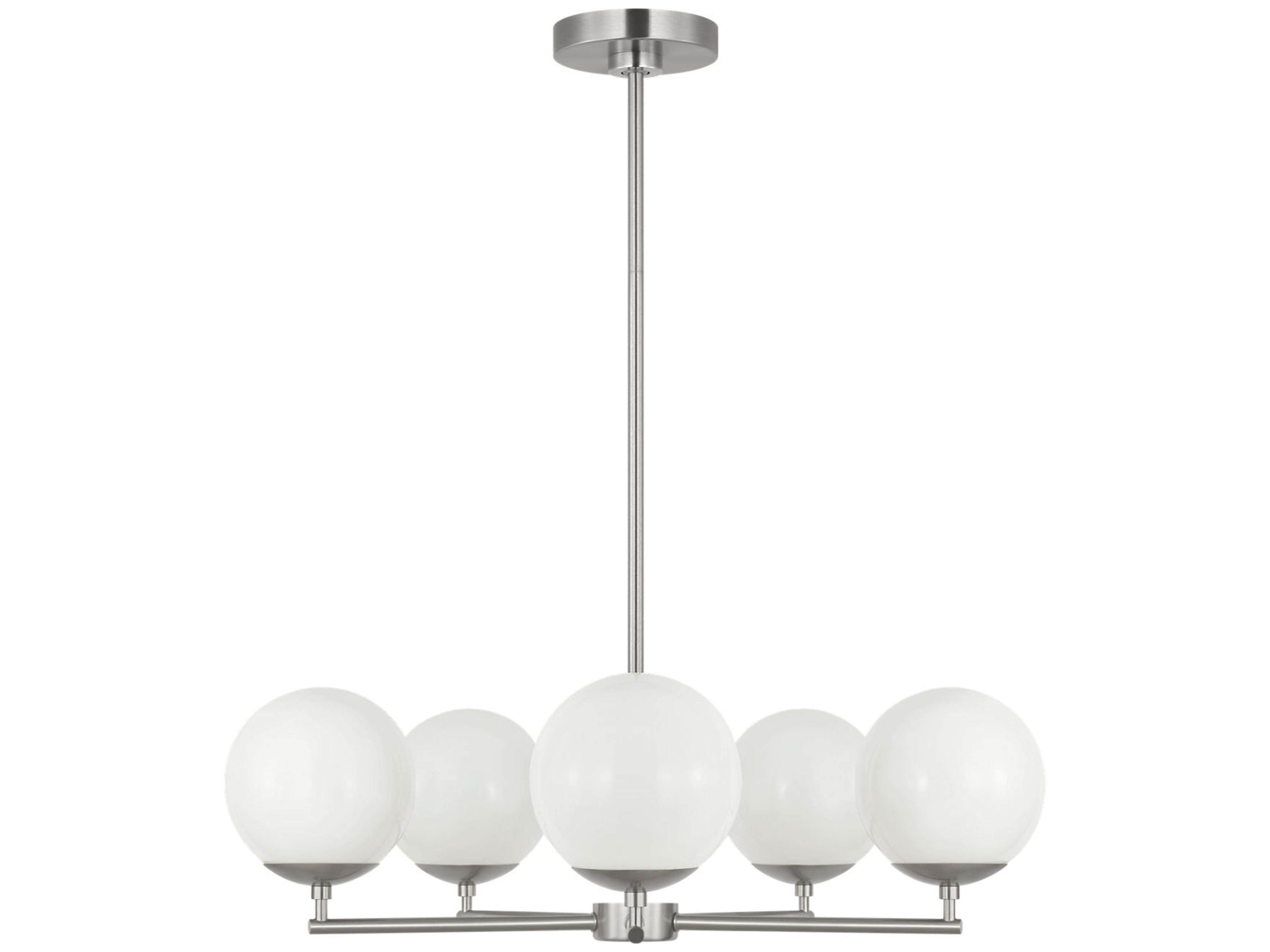 Generation Lighting Nube 5-Light Brushed Nickel Globe Chandelier