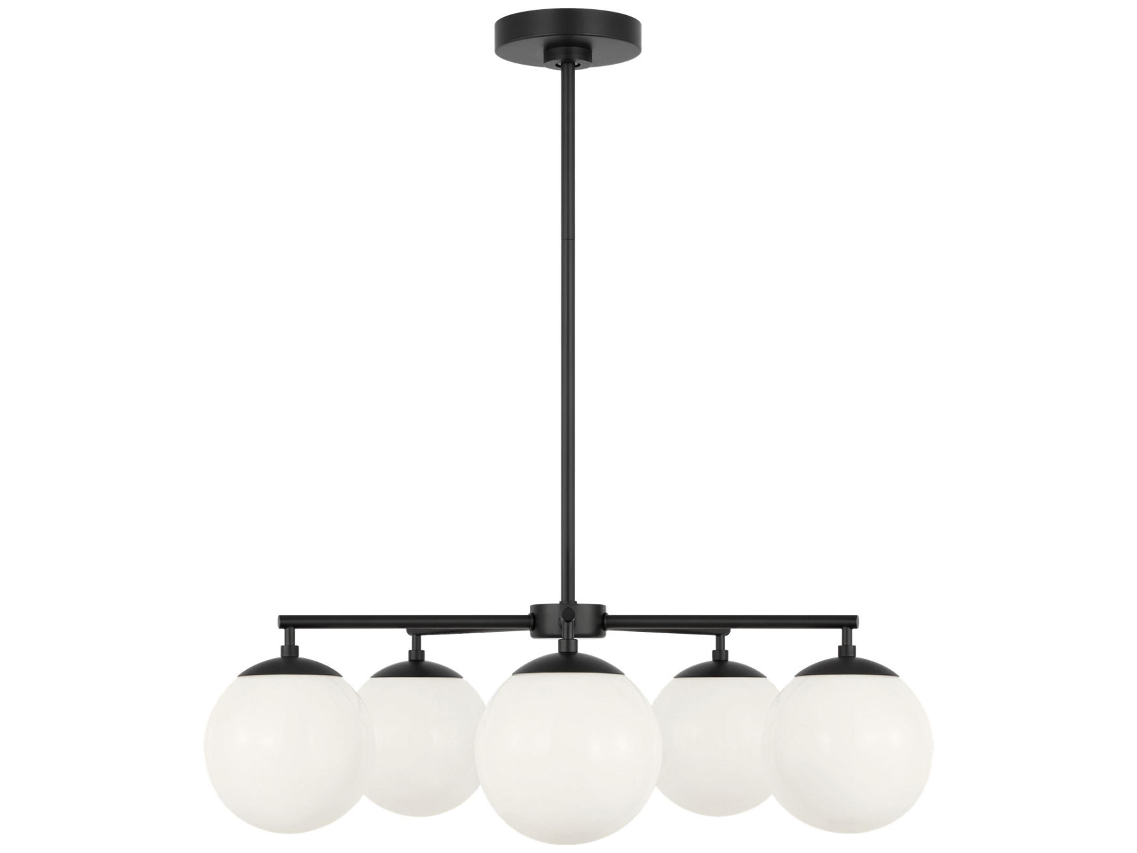 Nube 5-Light Midnight Black Globe Chandelier