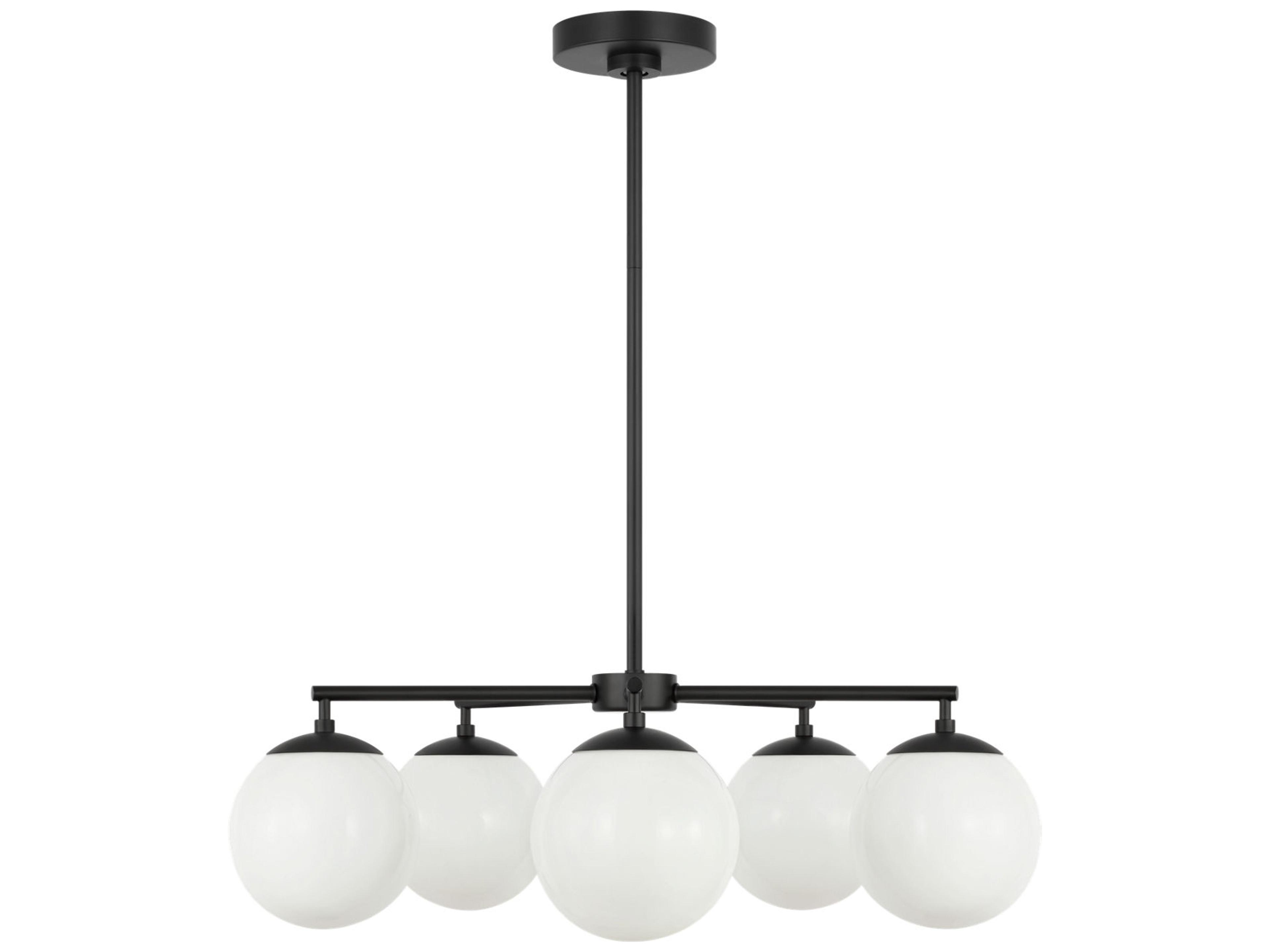 Generation Lighting Nube 5-Light Midnight Black Globe Chandelier