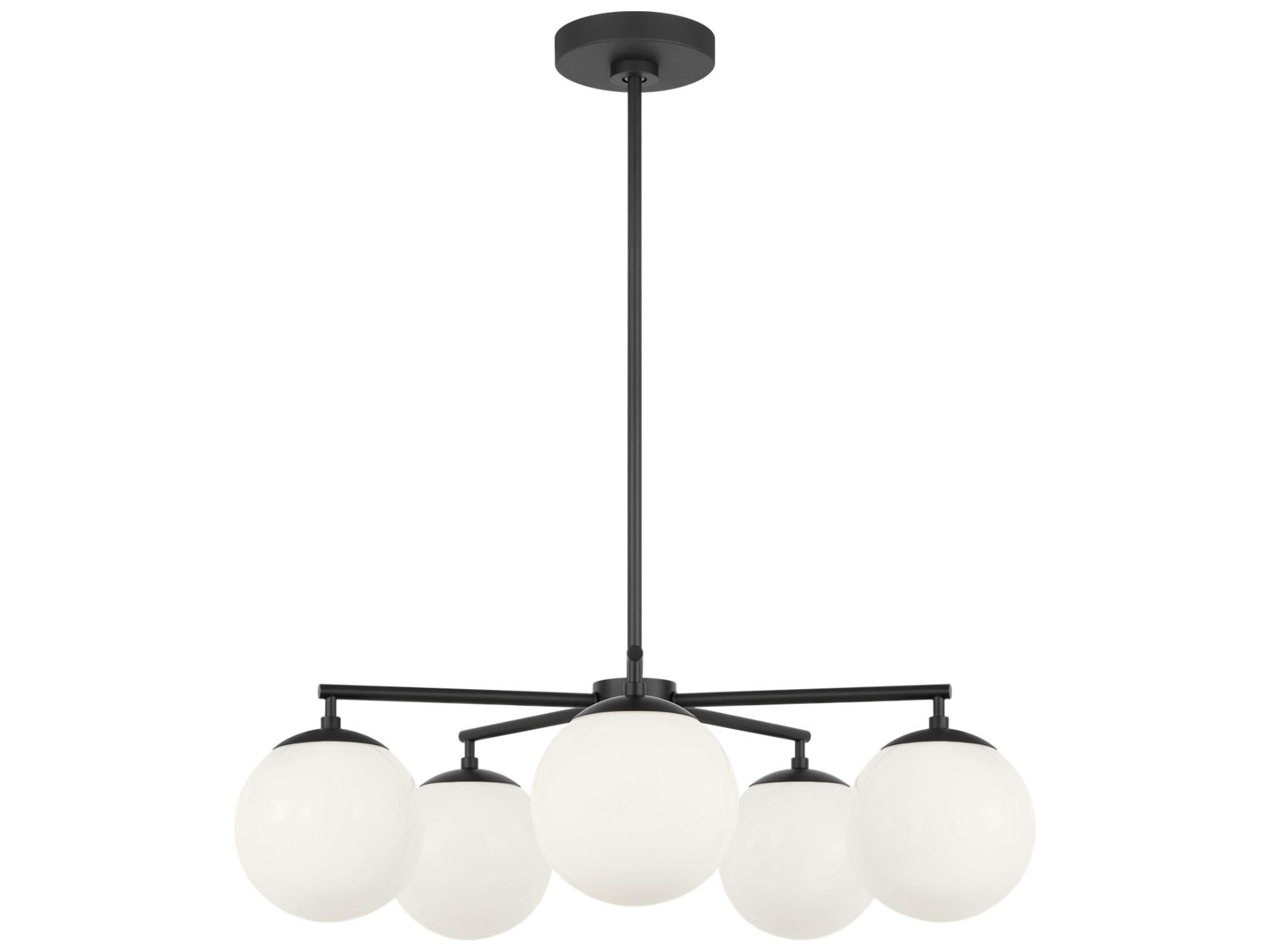 Generation Lighting Nube 5-Light Midnight Black Globe Chandelier