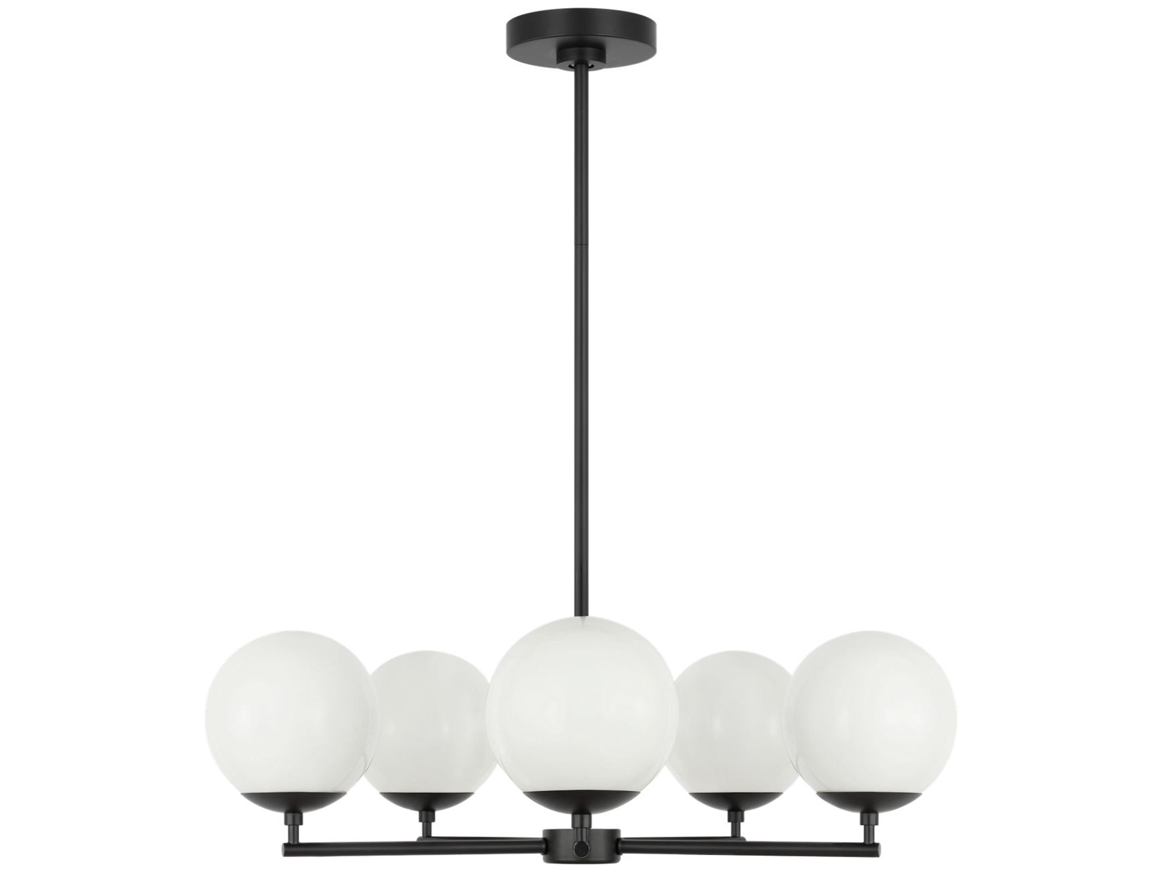 Generation Lighting Nube 5-Light Midnight Black Globe Chandelier
